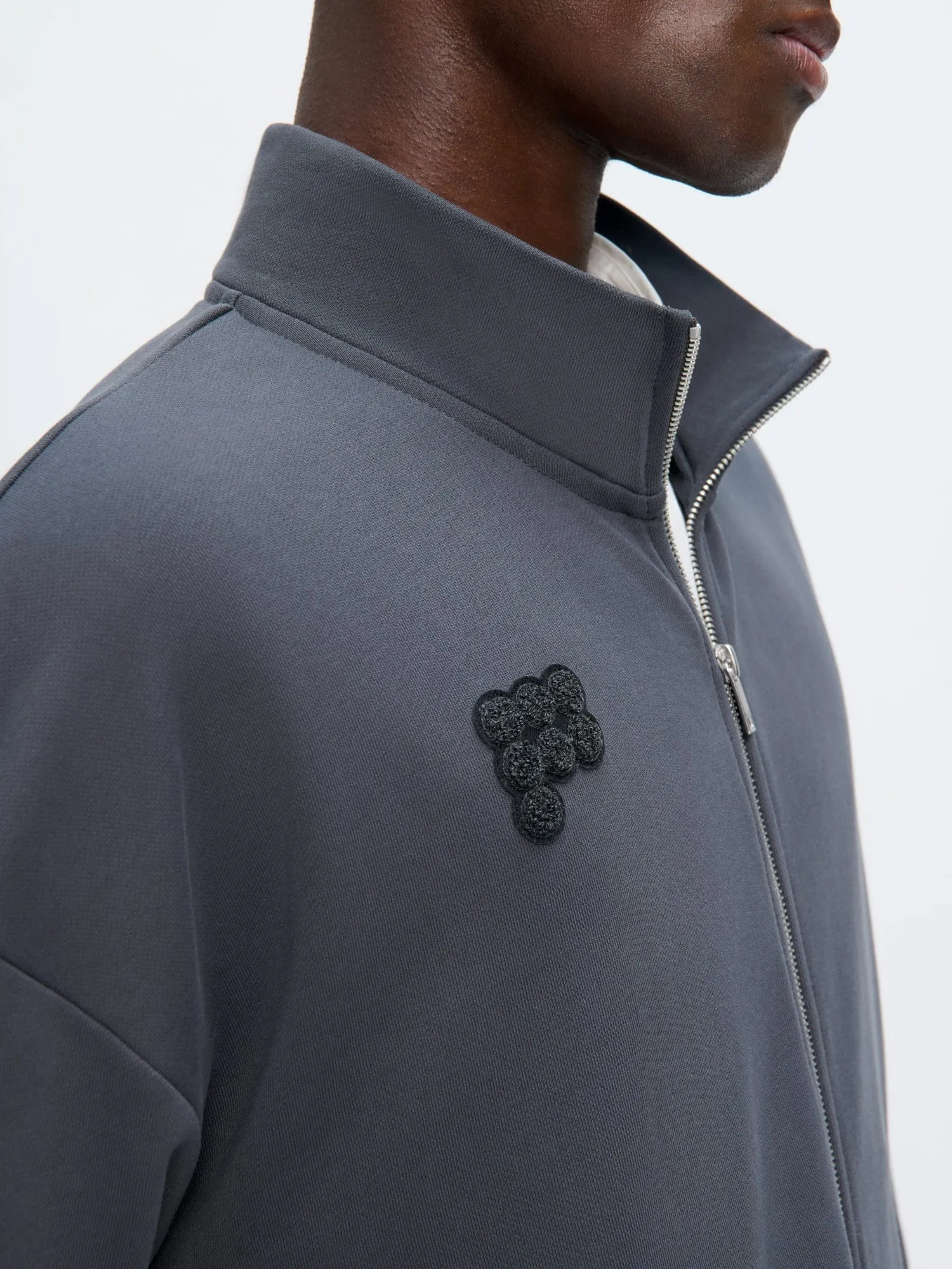 Mens Zip Up Sweatshirt—Smoked Black sold by Pangaia product image thumbnail 3