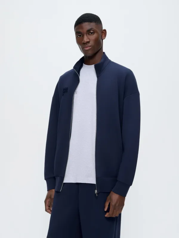 Mens Zip Up Sweatshirt—Midnight Navy sold by Pangaia
