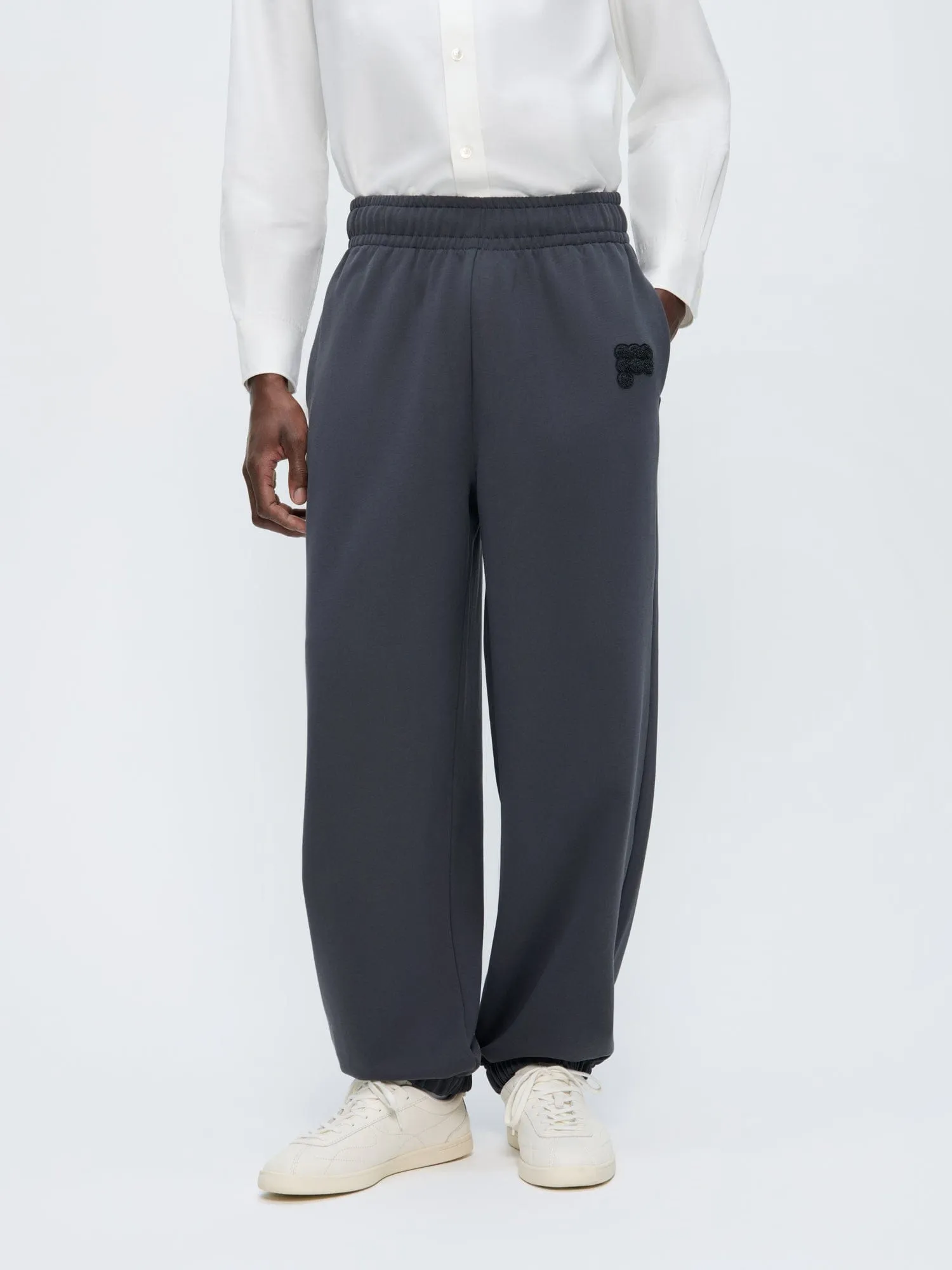 Mens Track Pants—Smoked Black sold by Pangaia product image thumbnail 3
