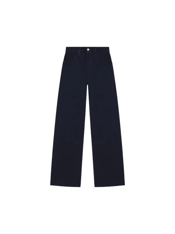 Women Nettle Denim High-Rise Jeans—black sold by Pangaia