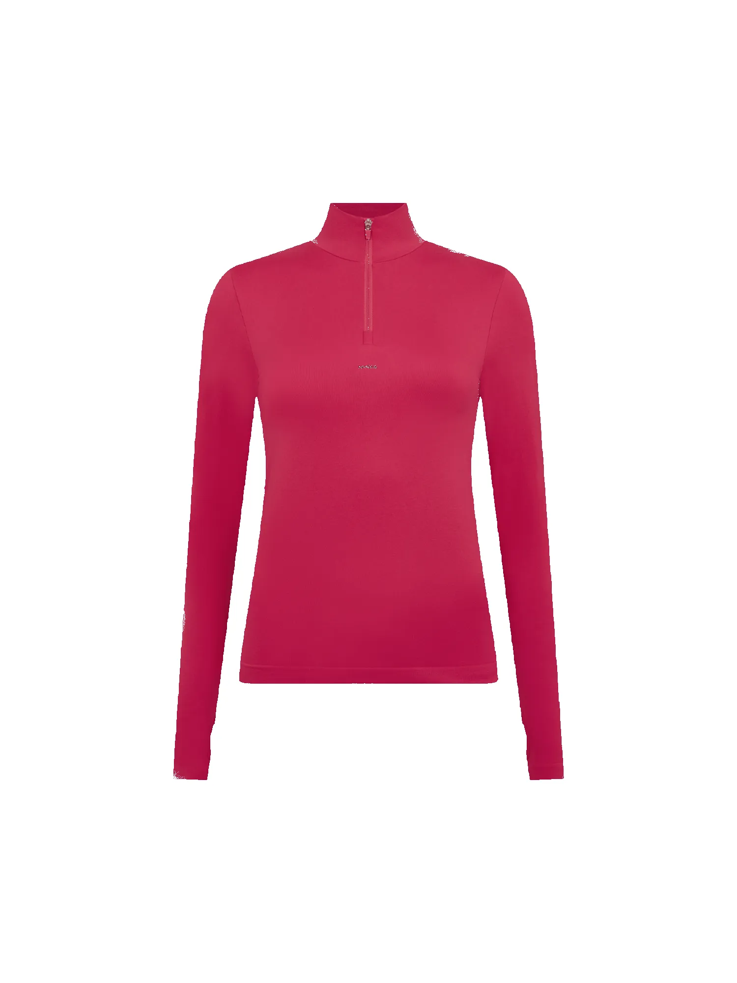 Womens 99% Bio-Based Zipped Long Sleeve Top—Acai Pink sold by Pangaia product image thumbnail 2