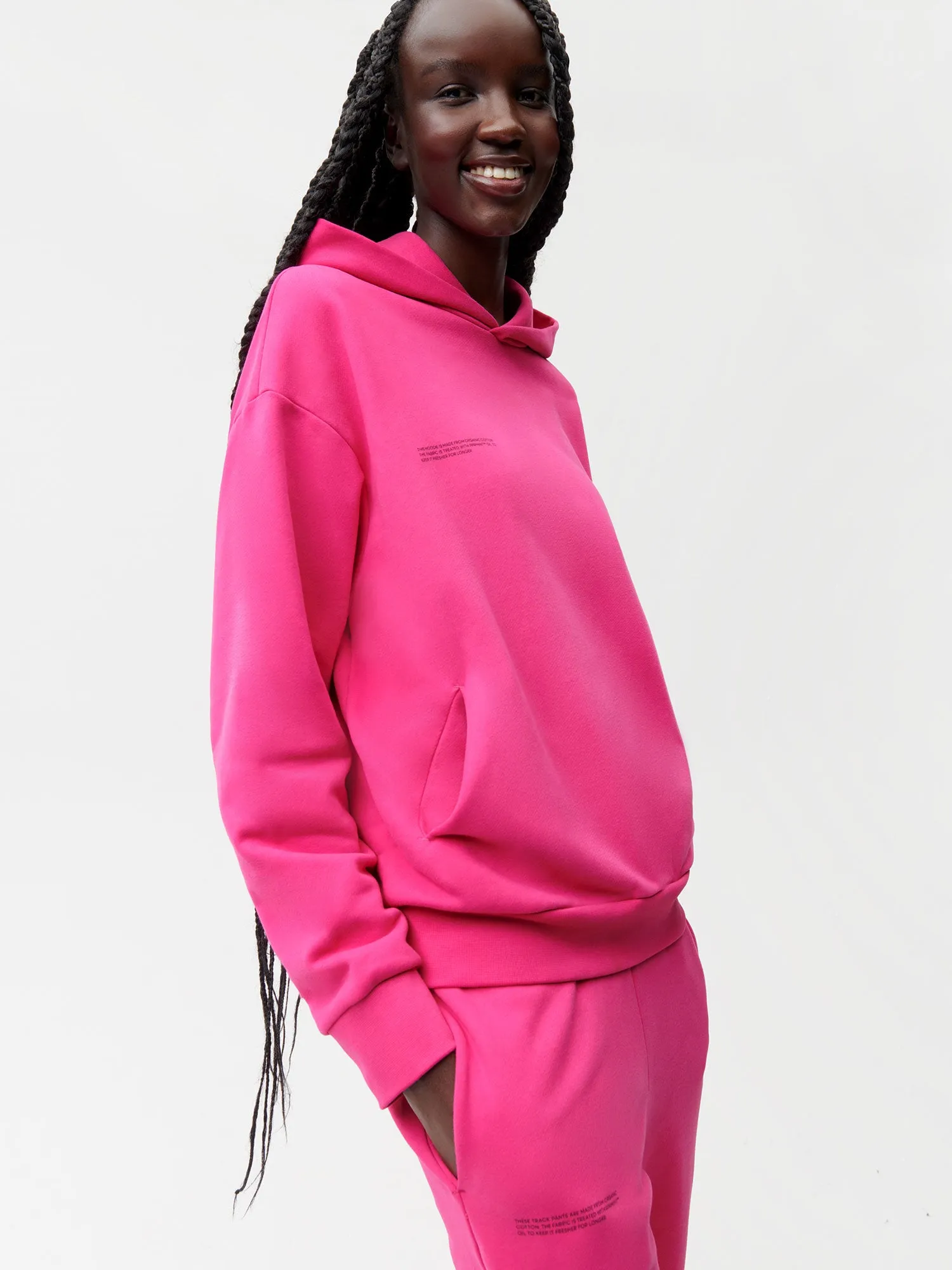 Womens 365 Midweight Hoodie—tourmaline pink sold by Pangaia product image thumbnail 5