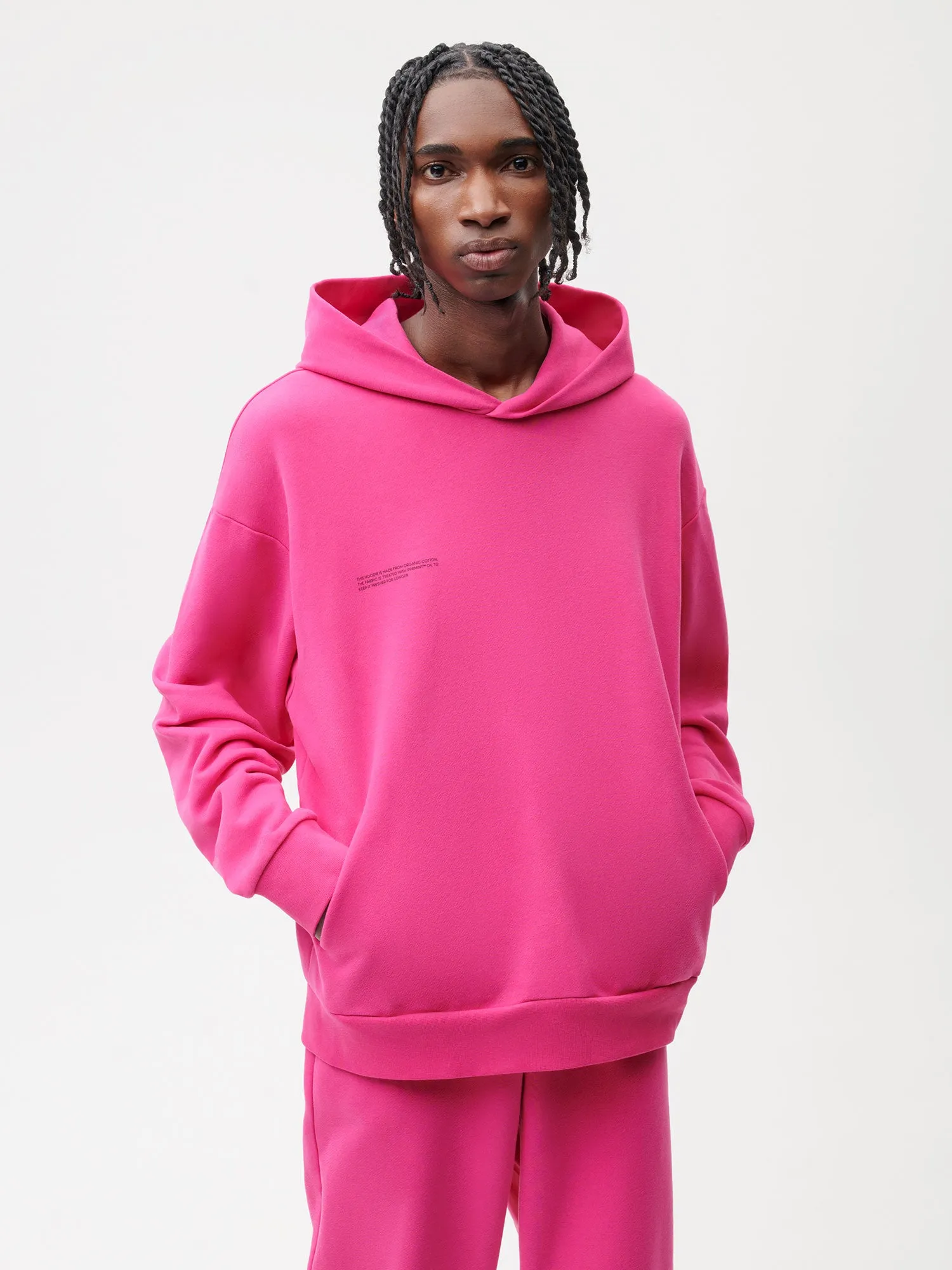 Womens 365 Midweight Hoodie—tourmaline pink sold by Pangaia product image thumbnail 3