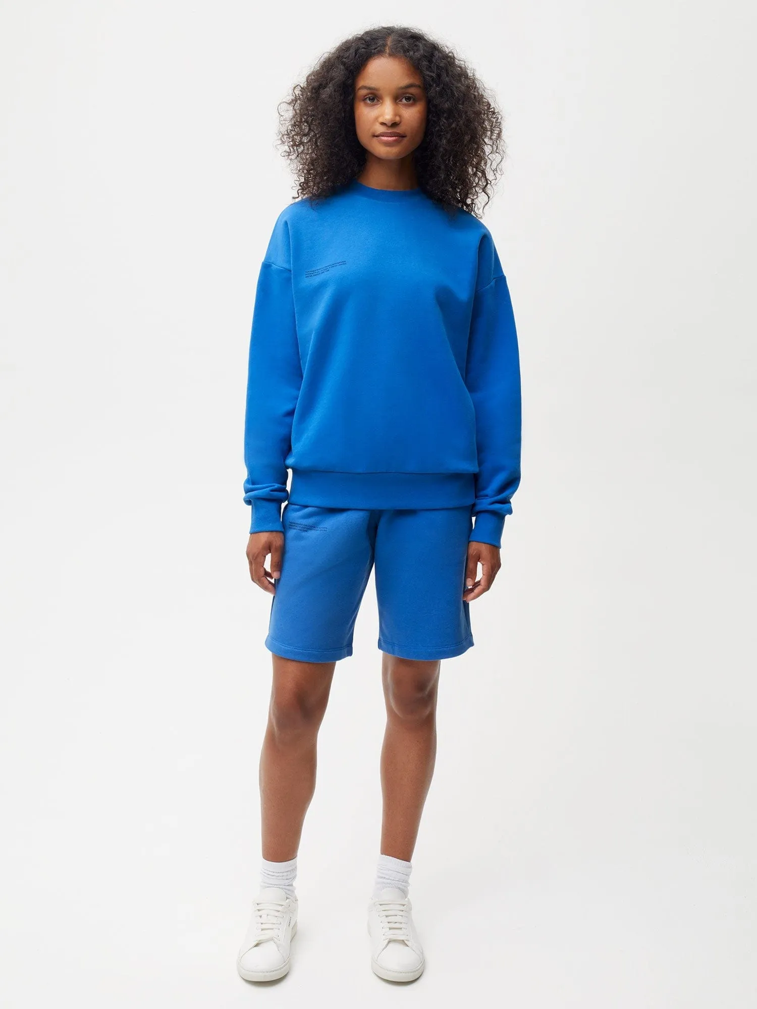 Archive Womens 365 Midweight Long Shorts—cobalt blue sold by Pangaia