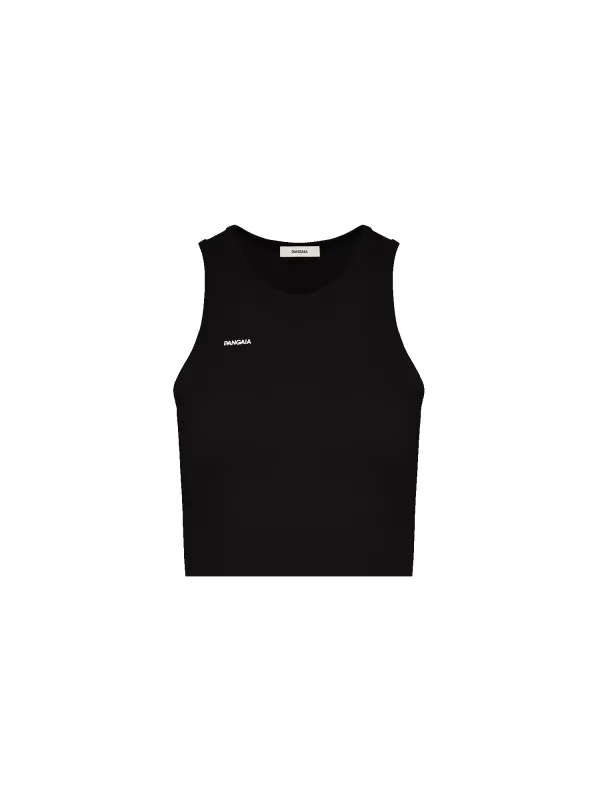 Archive Womens 365 Cotton-Stretch Tank Top—Black made by Pangaia