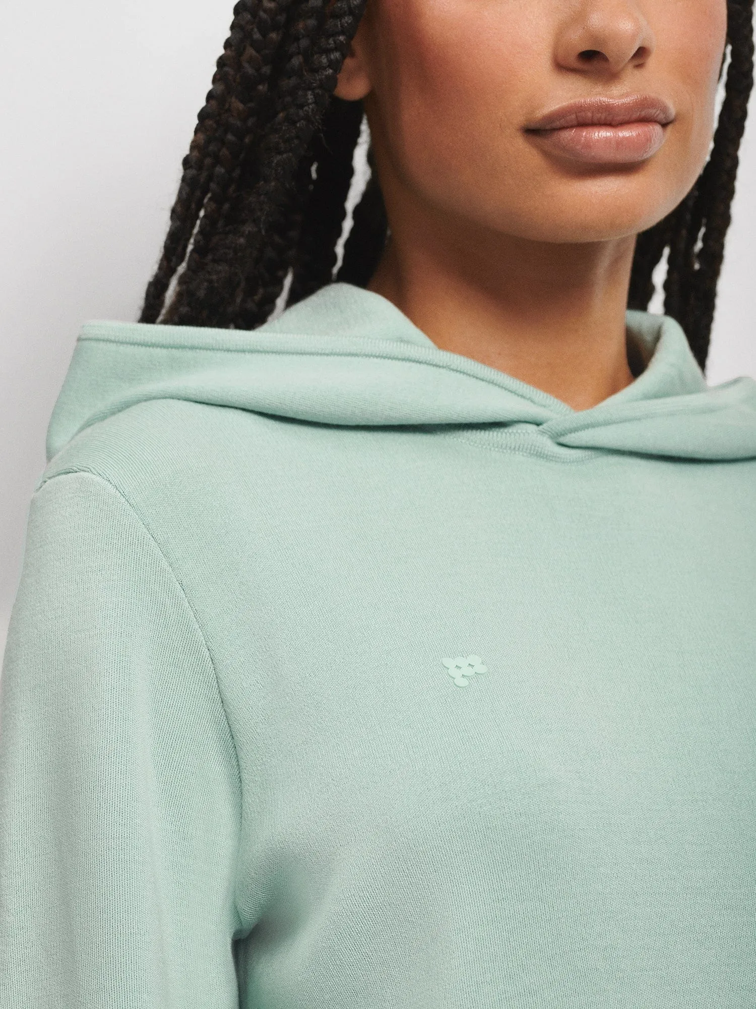 Archive Womens Regenerative Merino Wool Hoodie—eucalyptus blue sold by Pangaia product image thumbnail 3