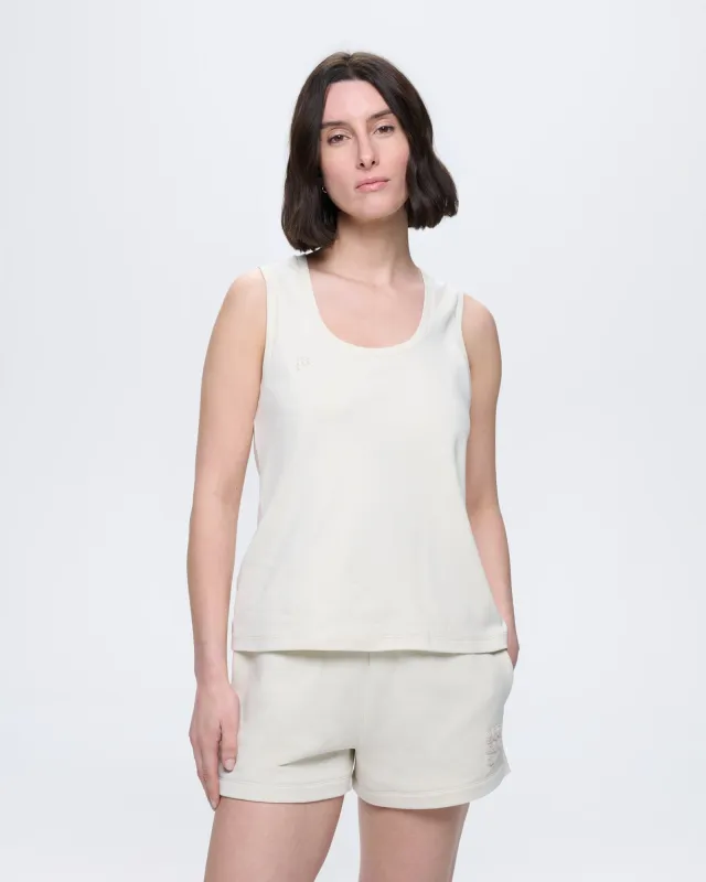 Womens Tank Top—Bone White made by Pangaia