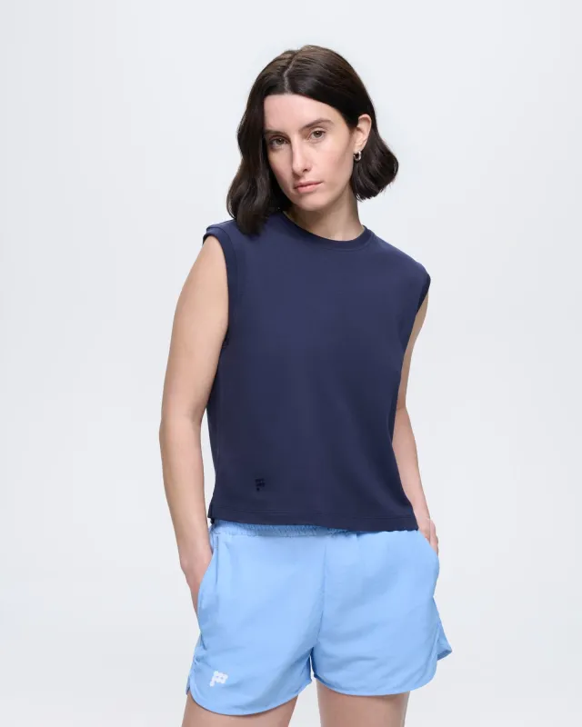 Womens Sleeveless T-Shirt—Midnight Navy made by Pangaia