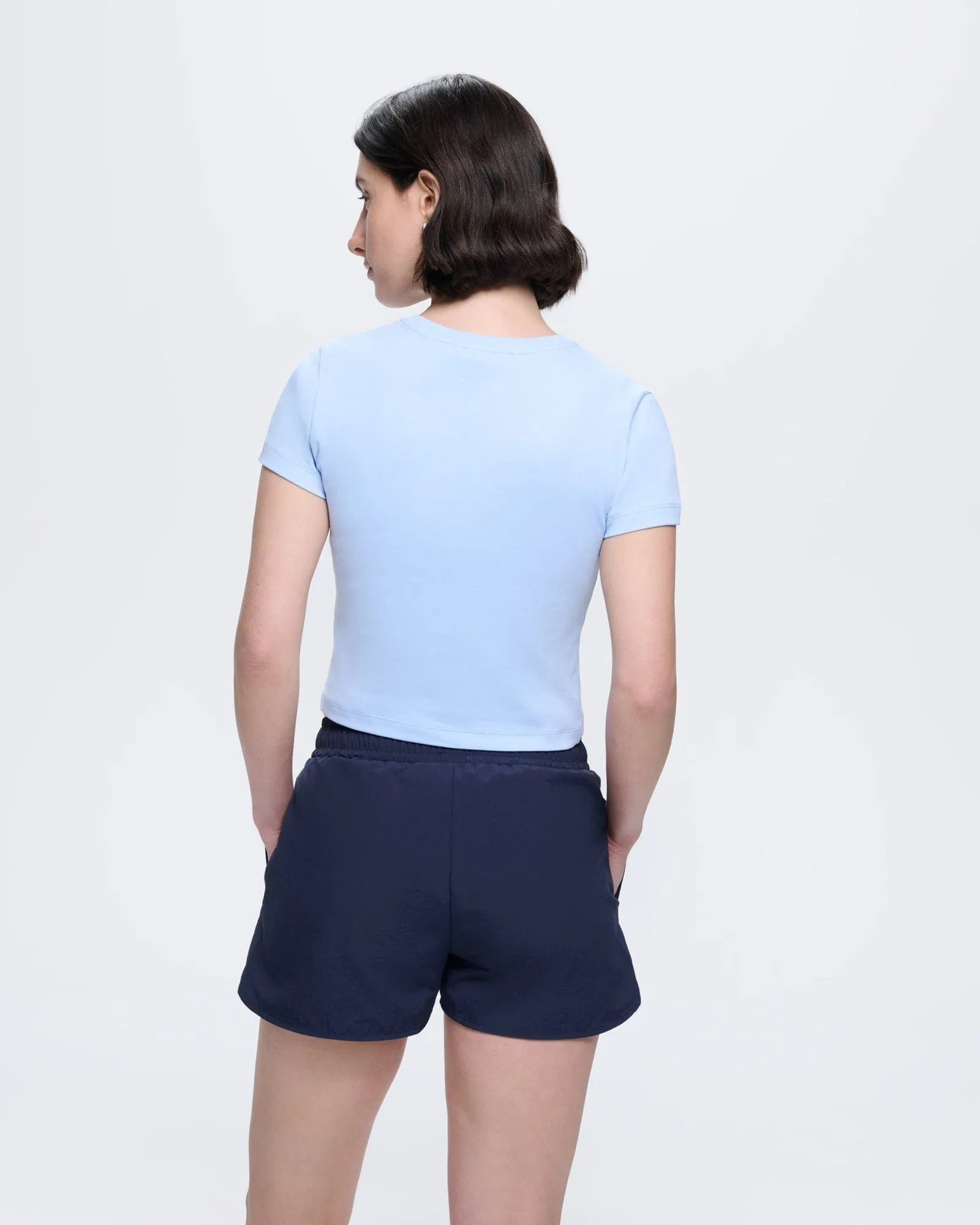 Womens Cropped T-Shirt—Wildflower Blue sold by Pangaia product image thumbnail 5