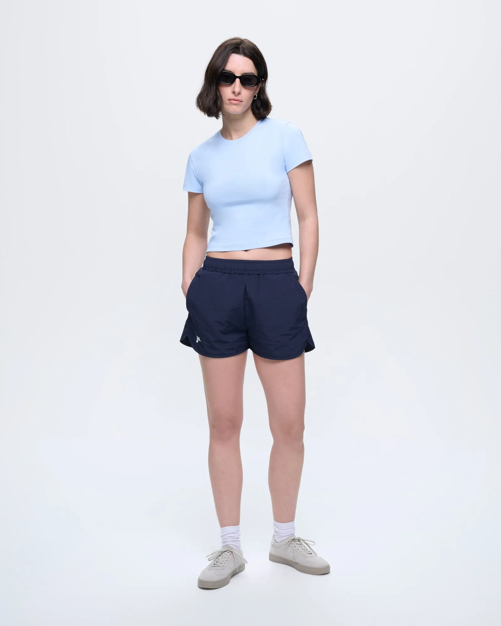 Womens Cropped T-Shirt—Wildflower Blue sold by Pangaia product image thumbnail 3