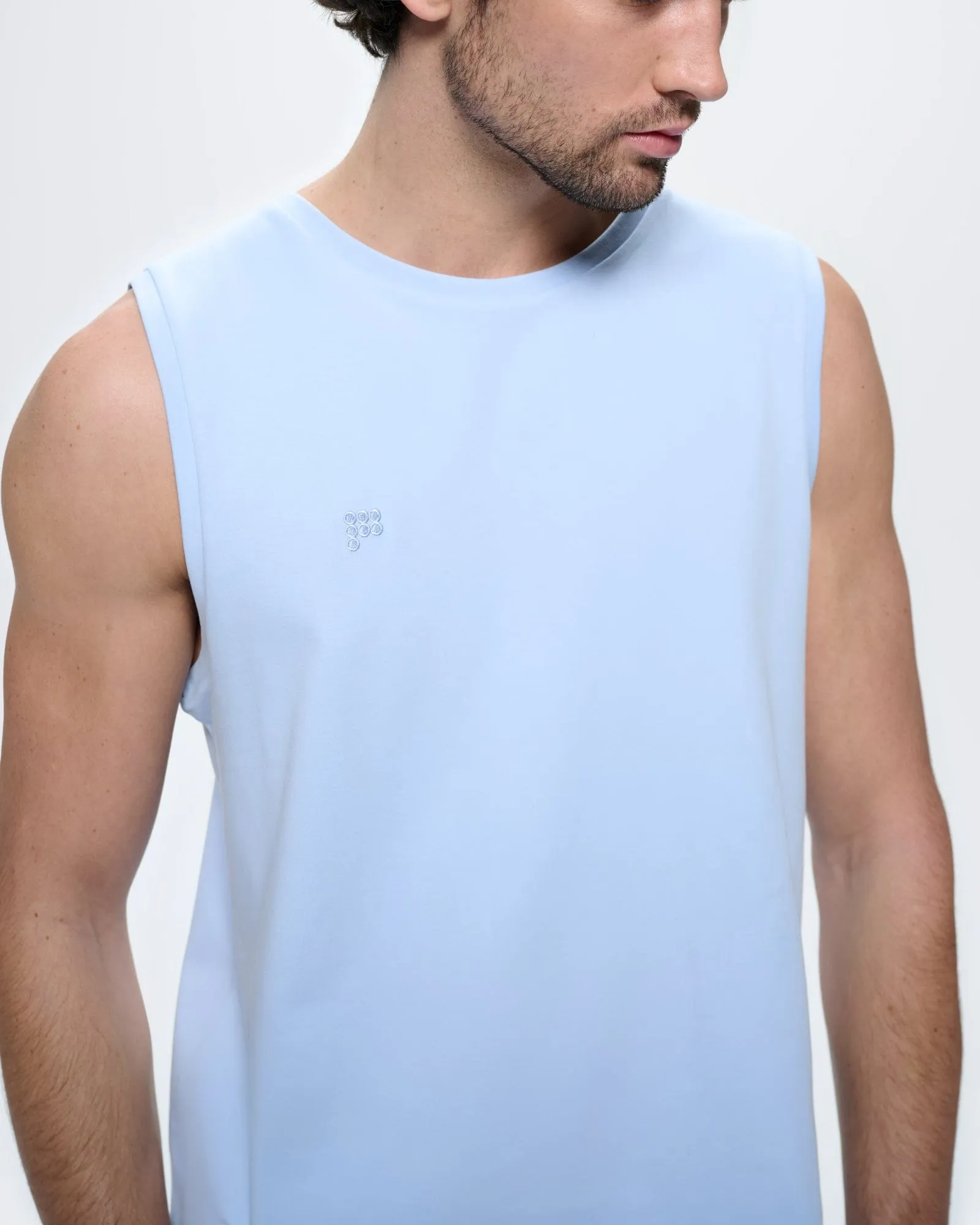 Mens Sleeveless T-Shirt—Wildflower Blue sold by Pangaia product image thumbnail 5