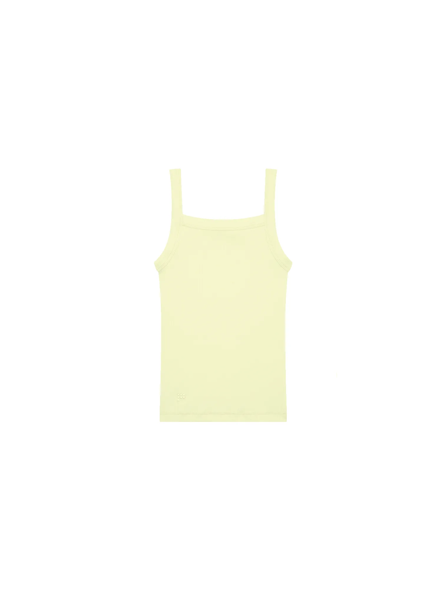 Womens Rib Square Neck Tank Top—Soft Lime sold by Pangaia product image thumbnail 2