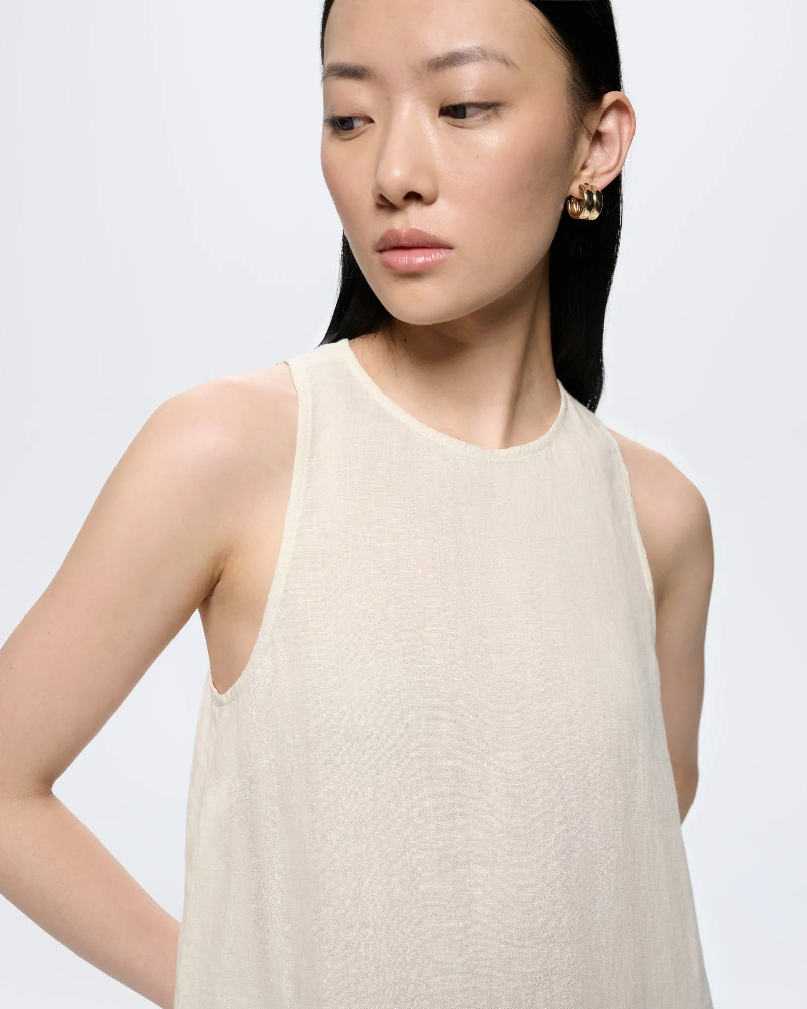 Womens Linen Dress—Bone White sold by Pangaia product image thumbnail 4
