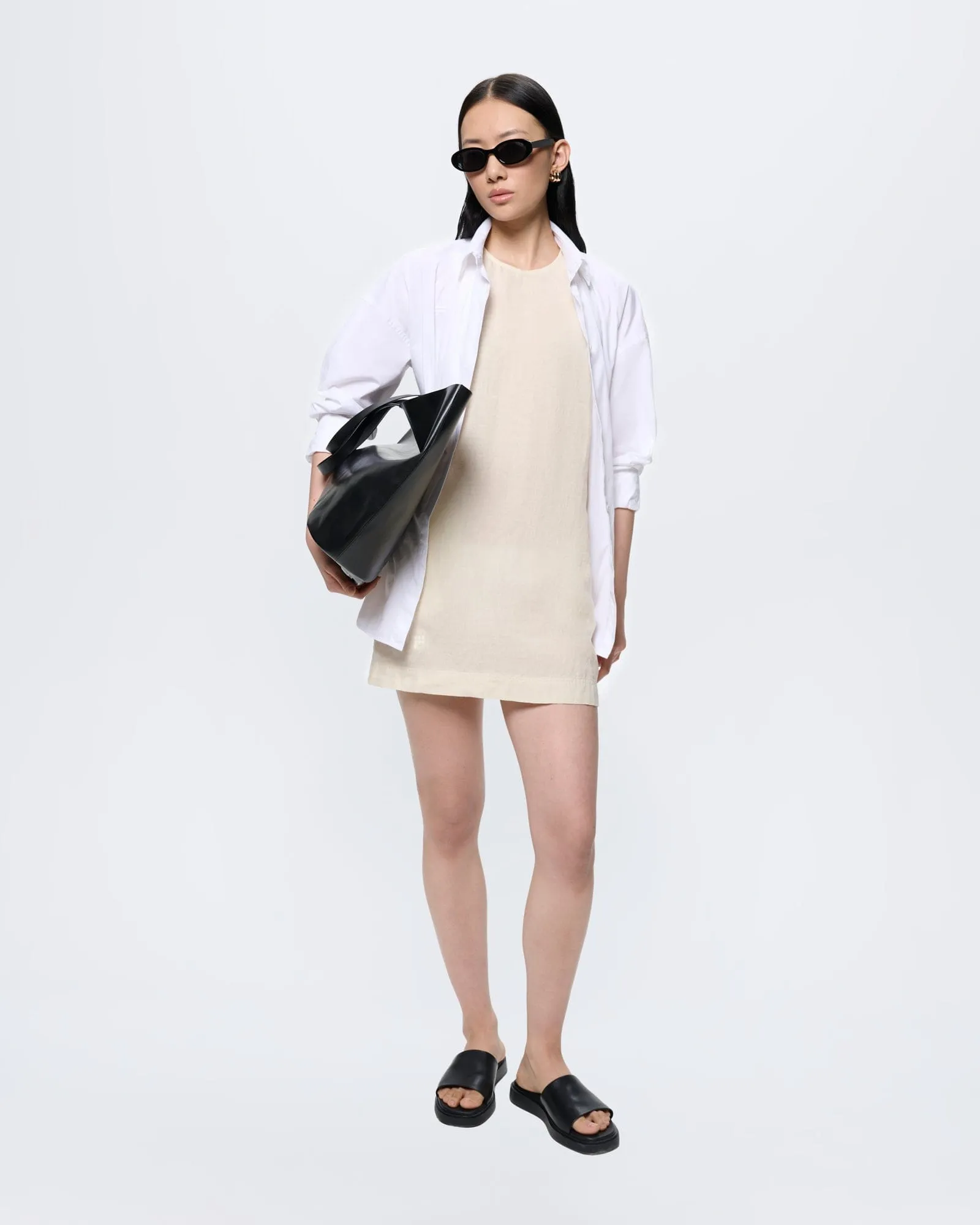 Womens Linen Dress—Bone White sold by Pangaia