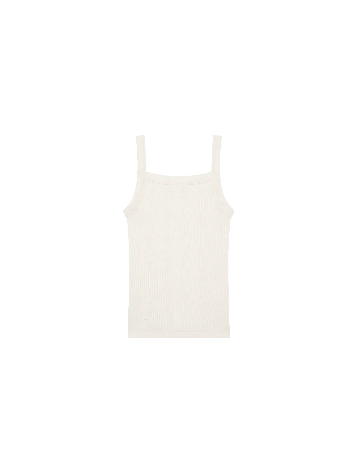 Womens Rib Square Neck Tank Top—Bone White sold by Pangaia product image thumbnail 2