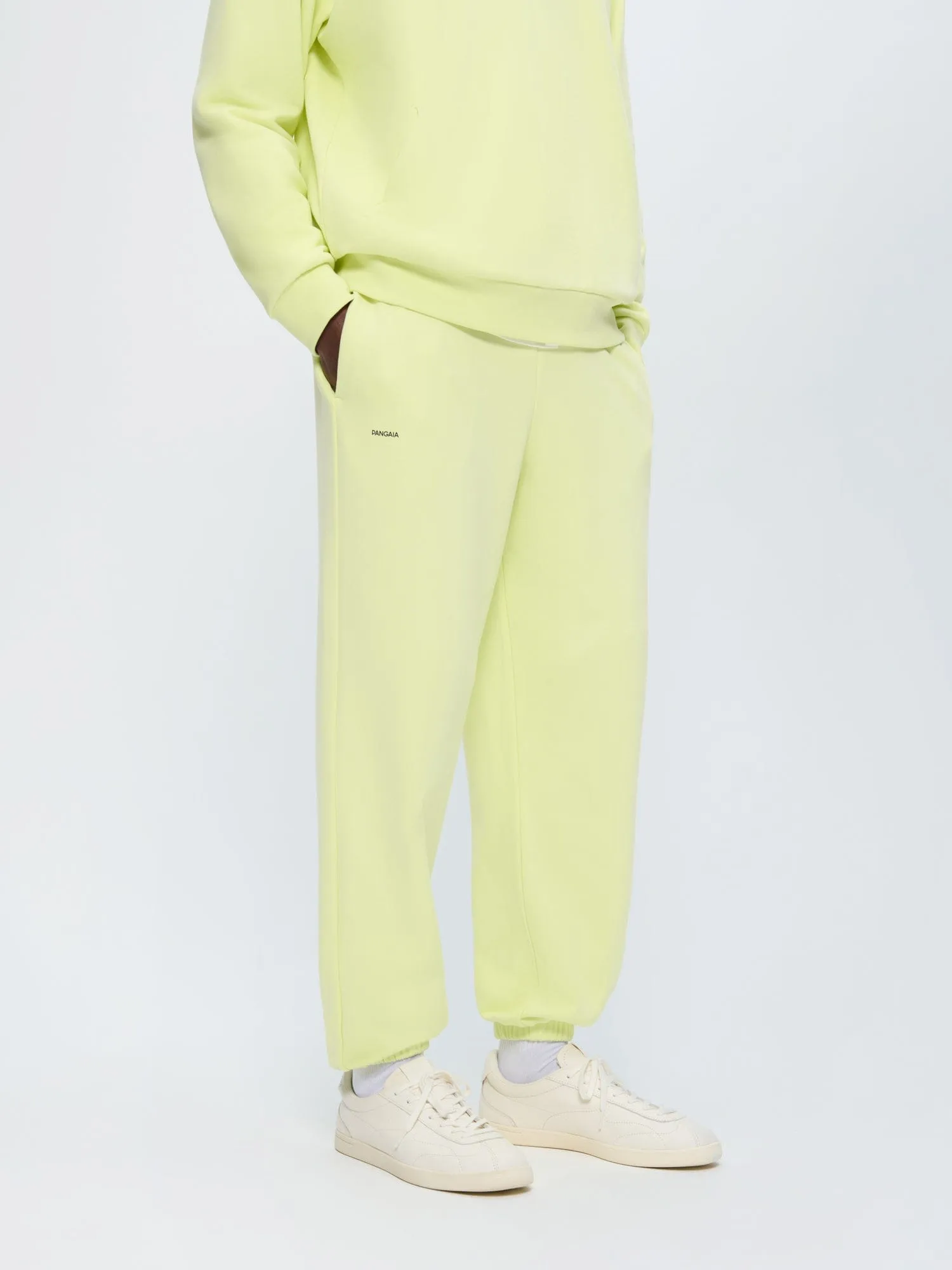 Mens 365 Midweight Track Pants—Soft Lime sold by Pangaia product image thumbnail 3