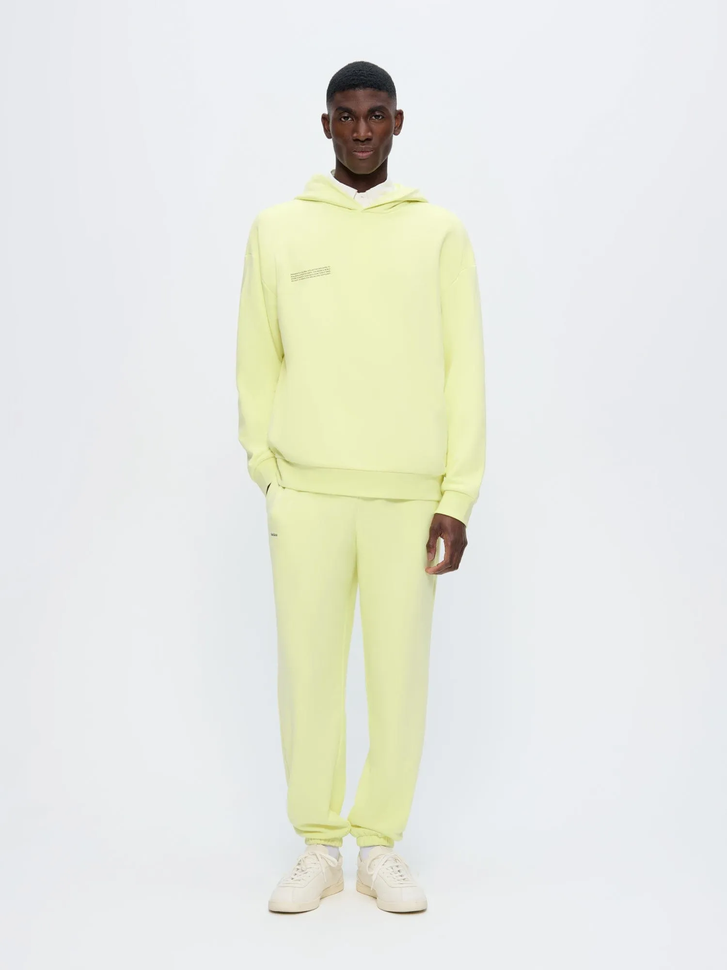 Mens 365 Midweight Track Pants—Soft Lime sold by Pangaia