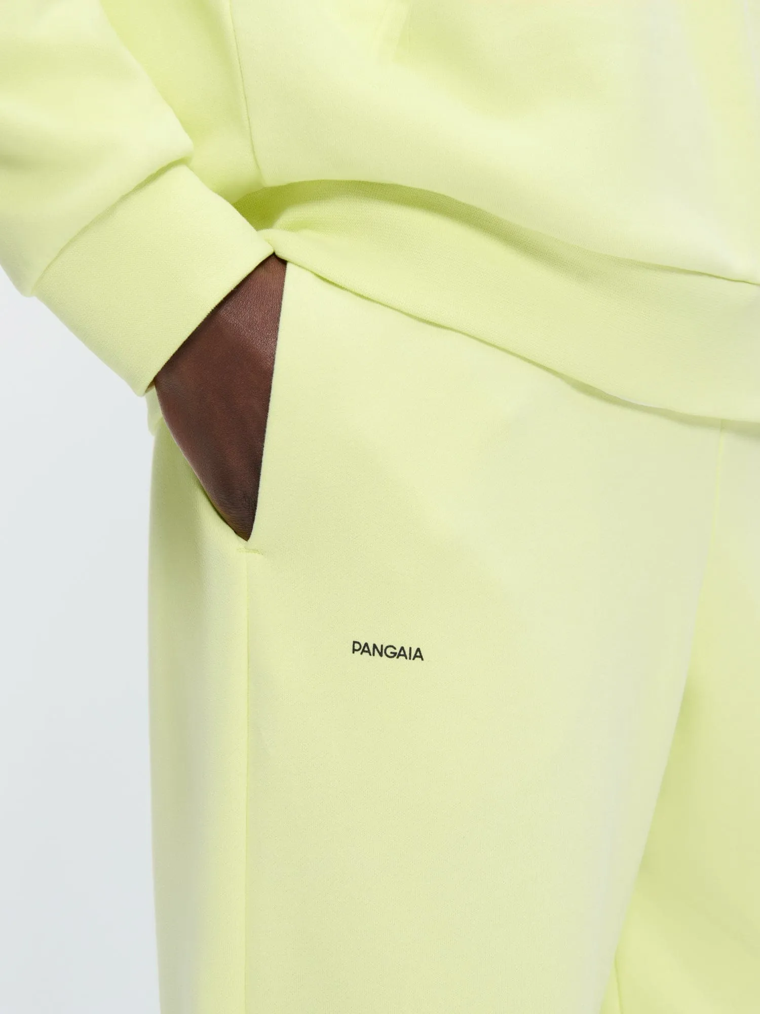 Mens 365 Midweight Track Pants—Soft Lime sold by Pangaia product image thumbnail 4