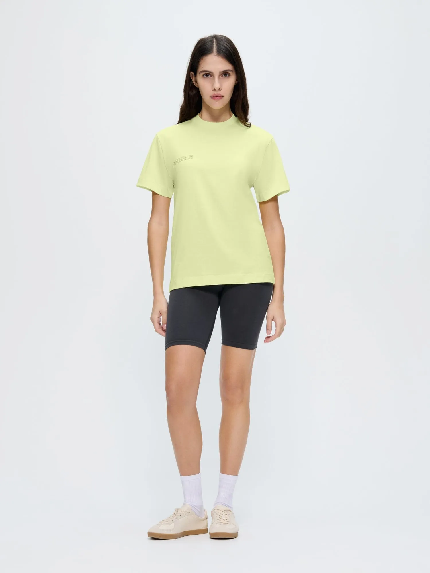 Womens 365 Midweight T-shirt—Soft Lime sold by Pangaia product image thumbnail 3