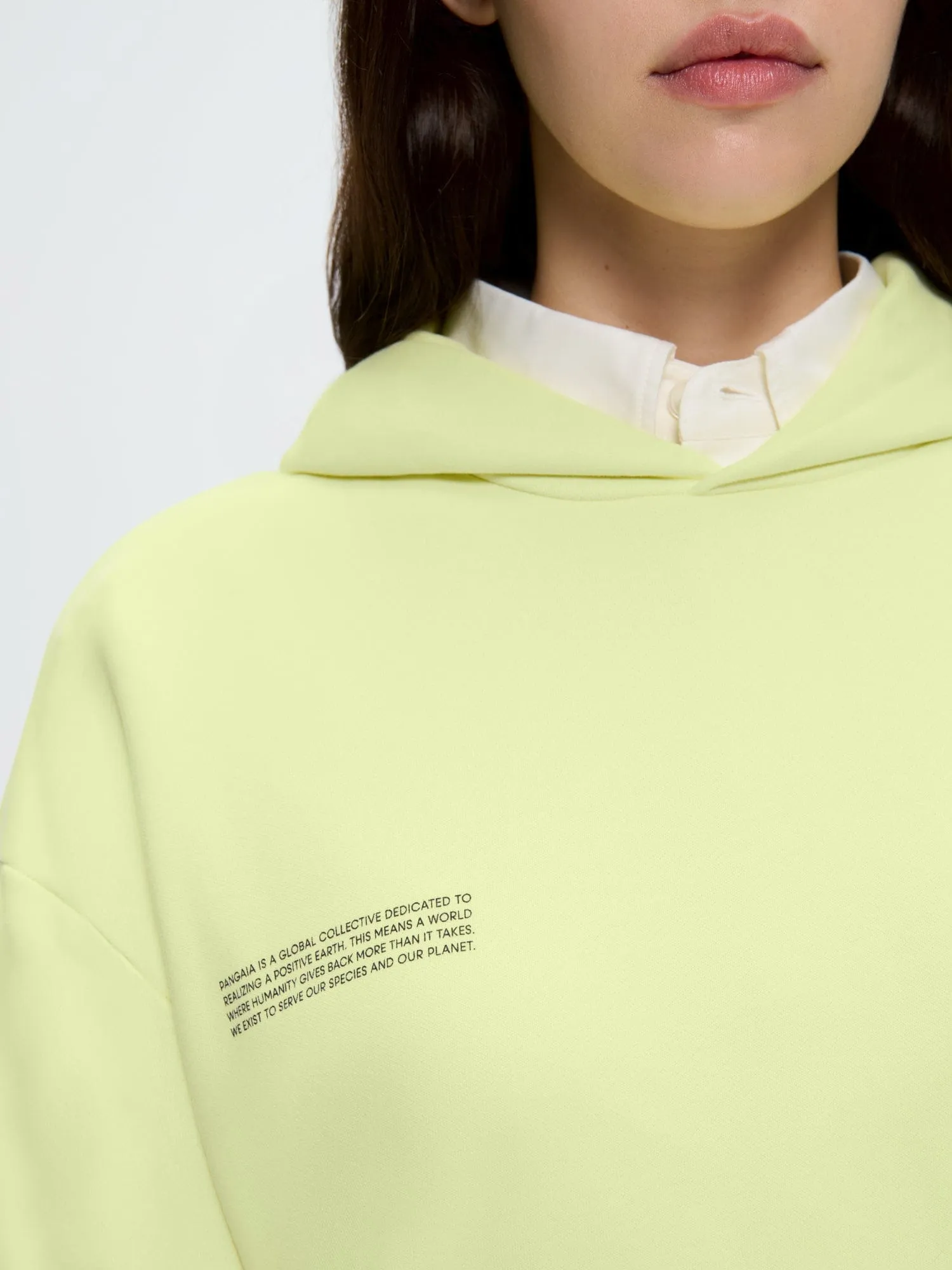 Womens 365 Midweight Hoodie—Soft Lime sold by Pangaia product image thumbnail 4