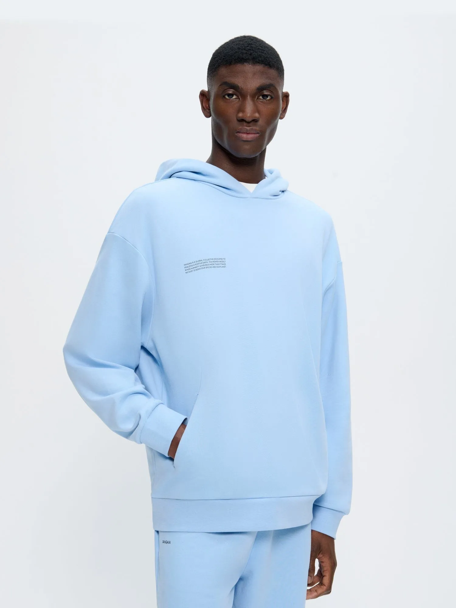 Mens 365 Midweight Hoodie—Dewdrop Blue sold by Pangaia