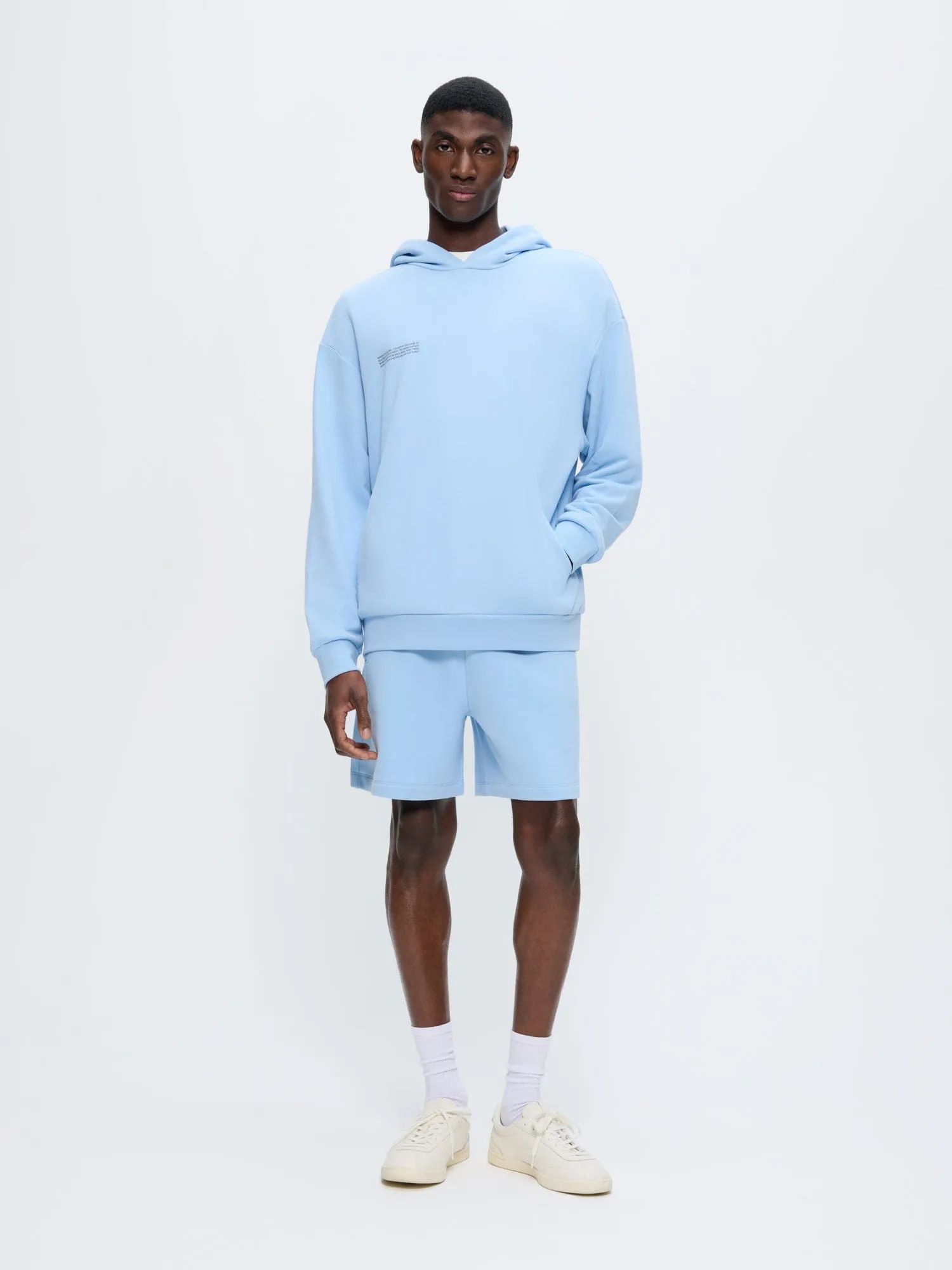 Mens 365 Midweight Hoodie—Dewdrop Blue sold by Pangaia product image thumbnail 3