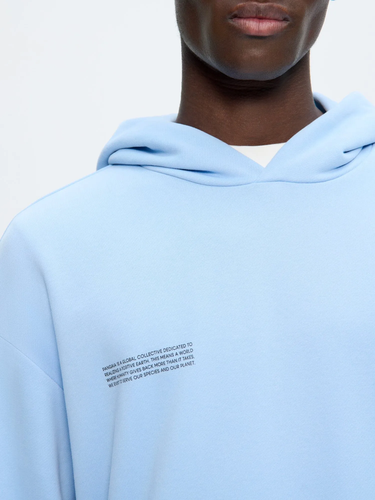 Mens 365 Midweight Hoodie—Dewdrop Blue sold by Pangaia product image thumbnail 4