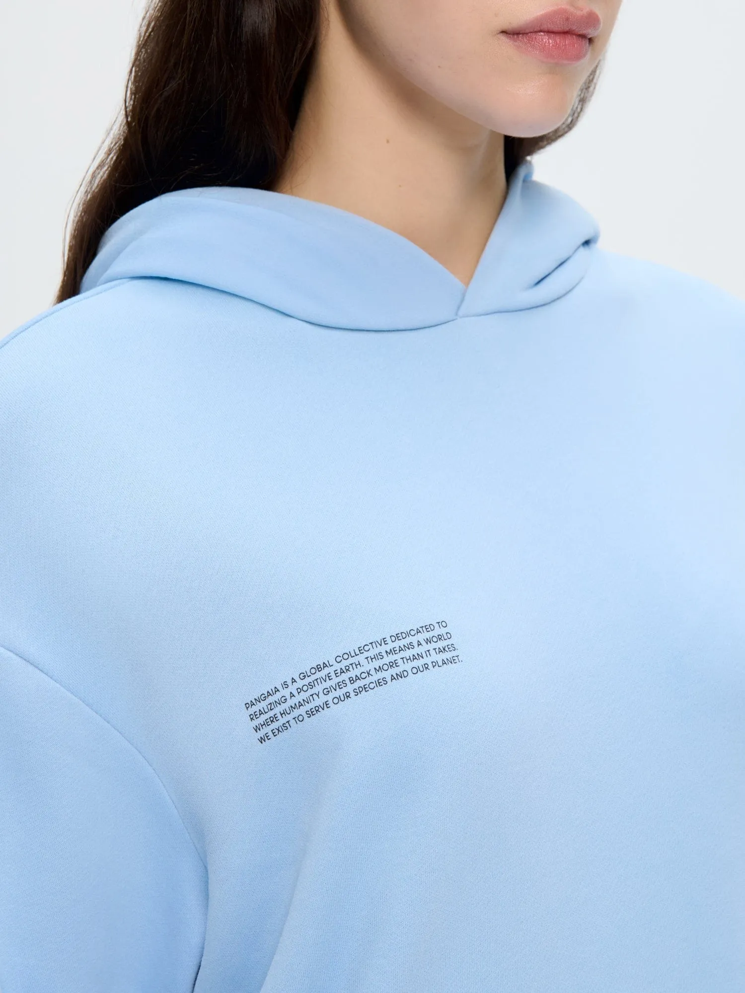 Womens 365 Midweight Hoodie—Dewdrop Blue sold by Pangaia product image thumbnail 4