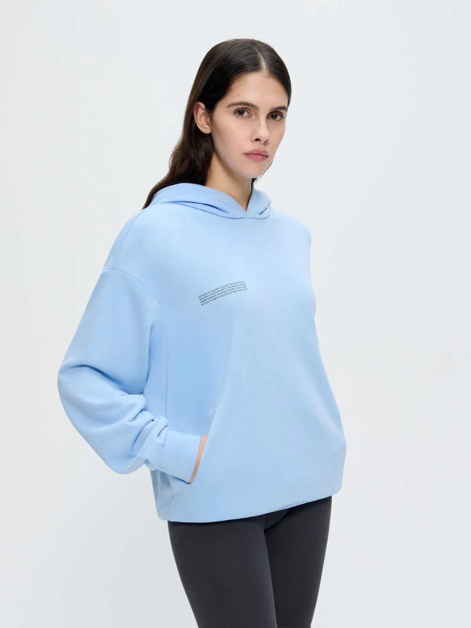 Womens 365 Midweight Hoodie—Dewdrop Blue sold by Pangaia