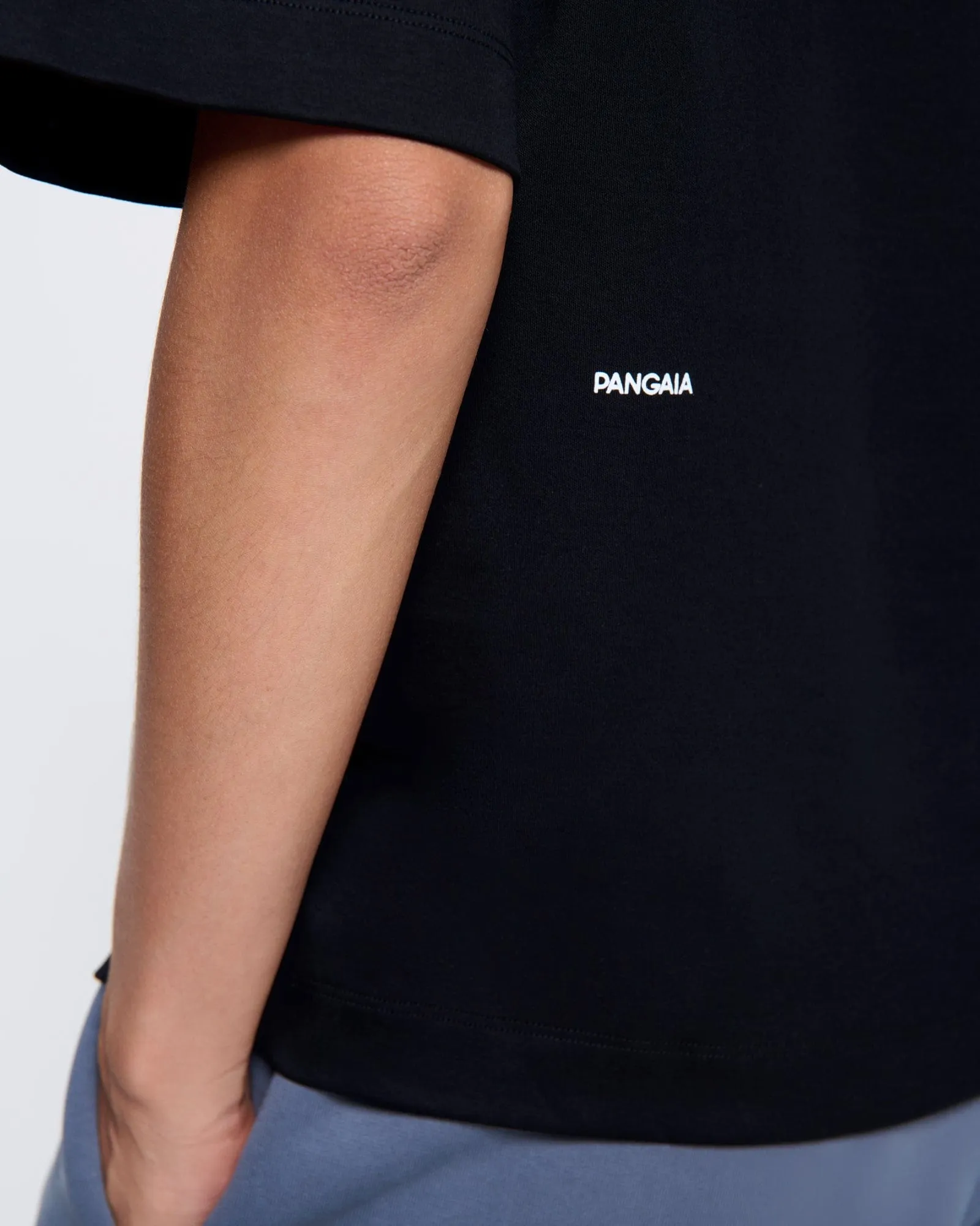 Womens Interlock Oversized T-Shirt—Black sold by Pangaia product image thumbnail 4