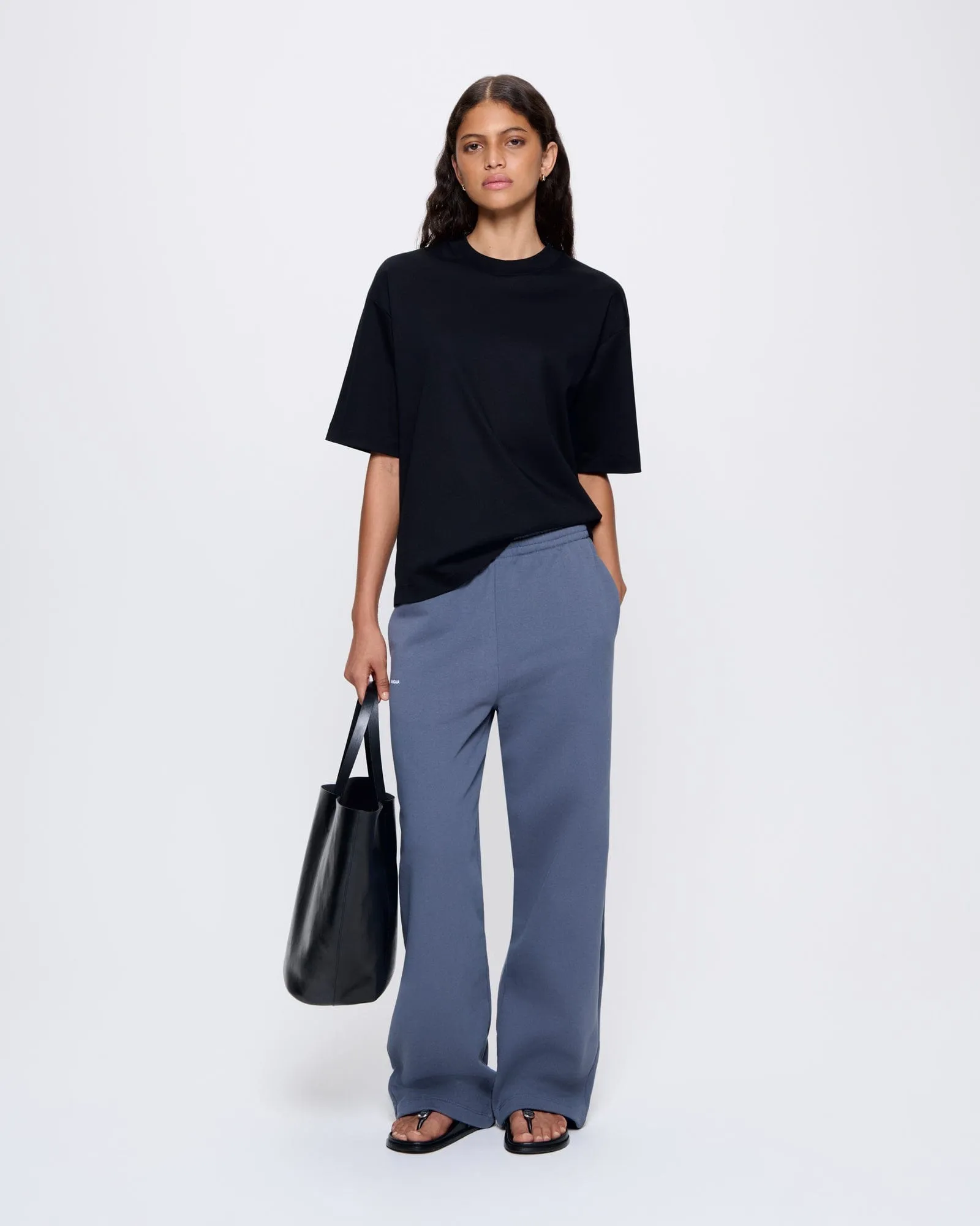 Womens Interlock Oversized T-Shirt—Black sold by Pangaia