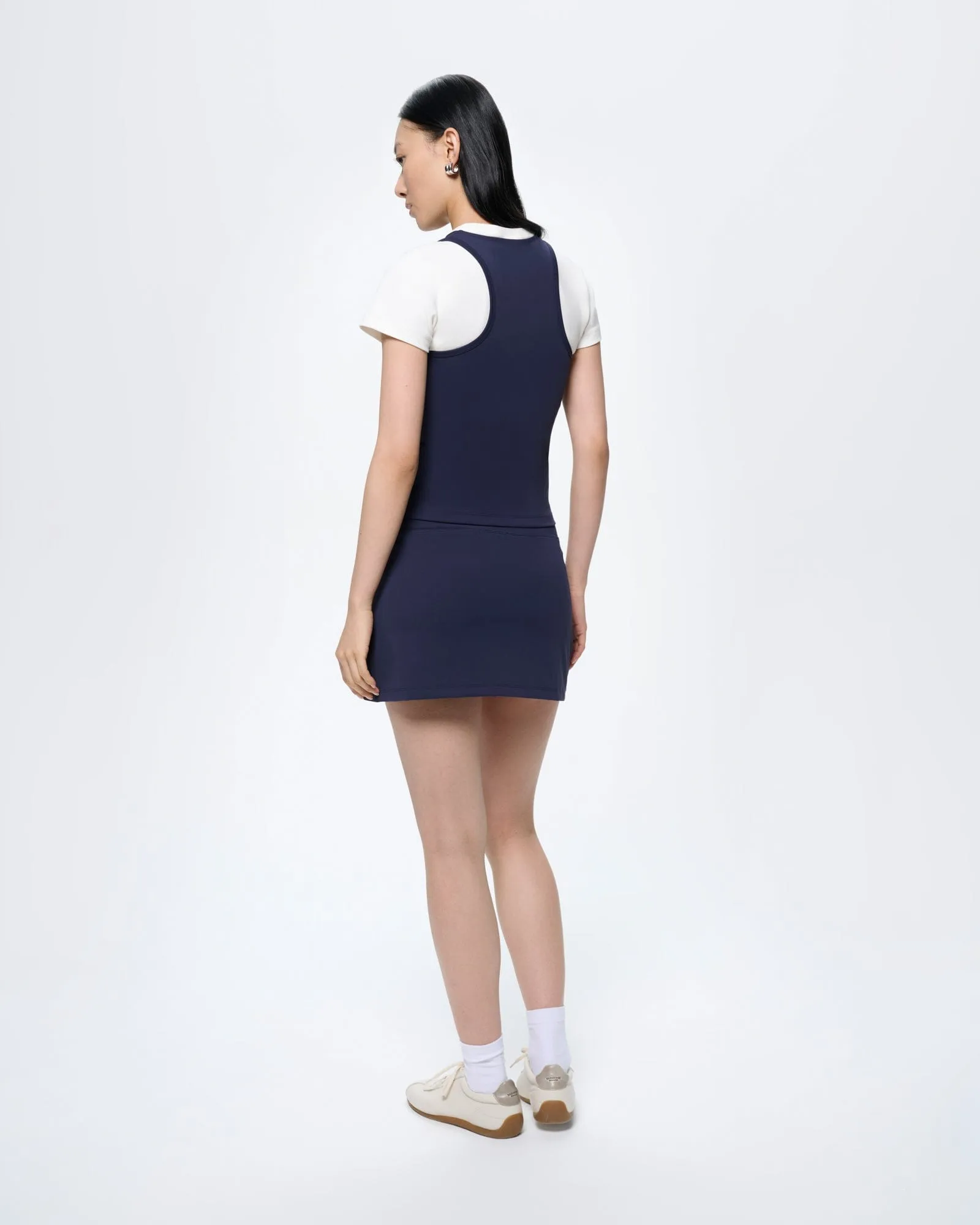 Womens Court Side Skort—Granite Navy sold by Pangaia product image thumbnail 5