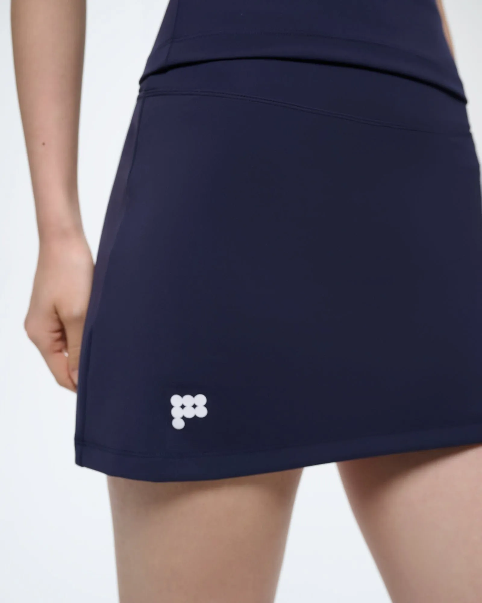 Womens Court Side Skort—Granite Navy sold by Pangaia product image thumbnail 4