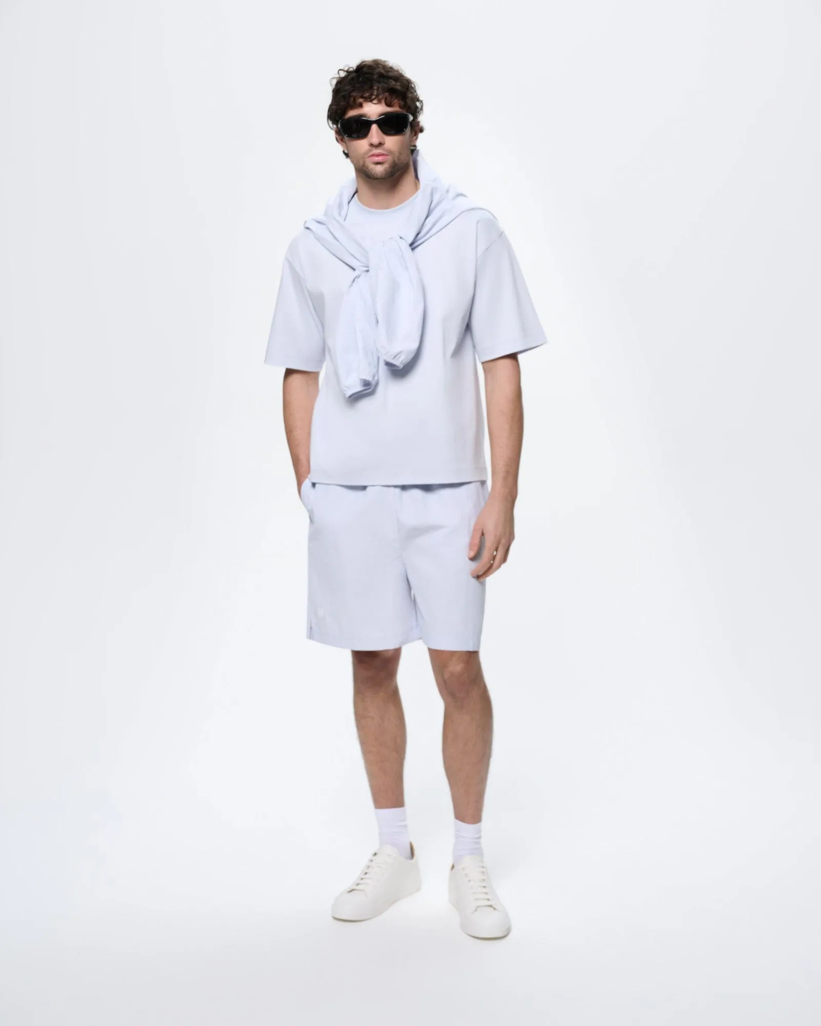 Mens Interlock Oversized T-Shirt—Ice Grey sold by Pangaia product image thumbnail 3