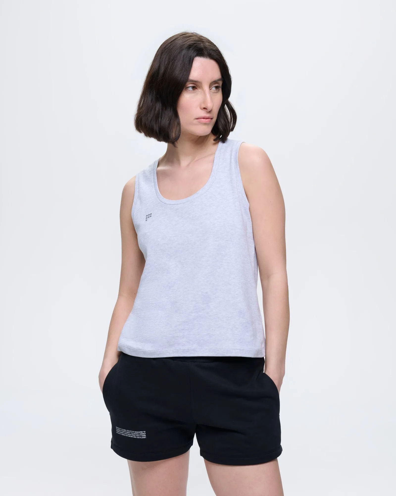 Womens Cotton Tank Top—Grey Marl sold by Pangaia