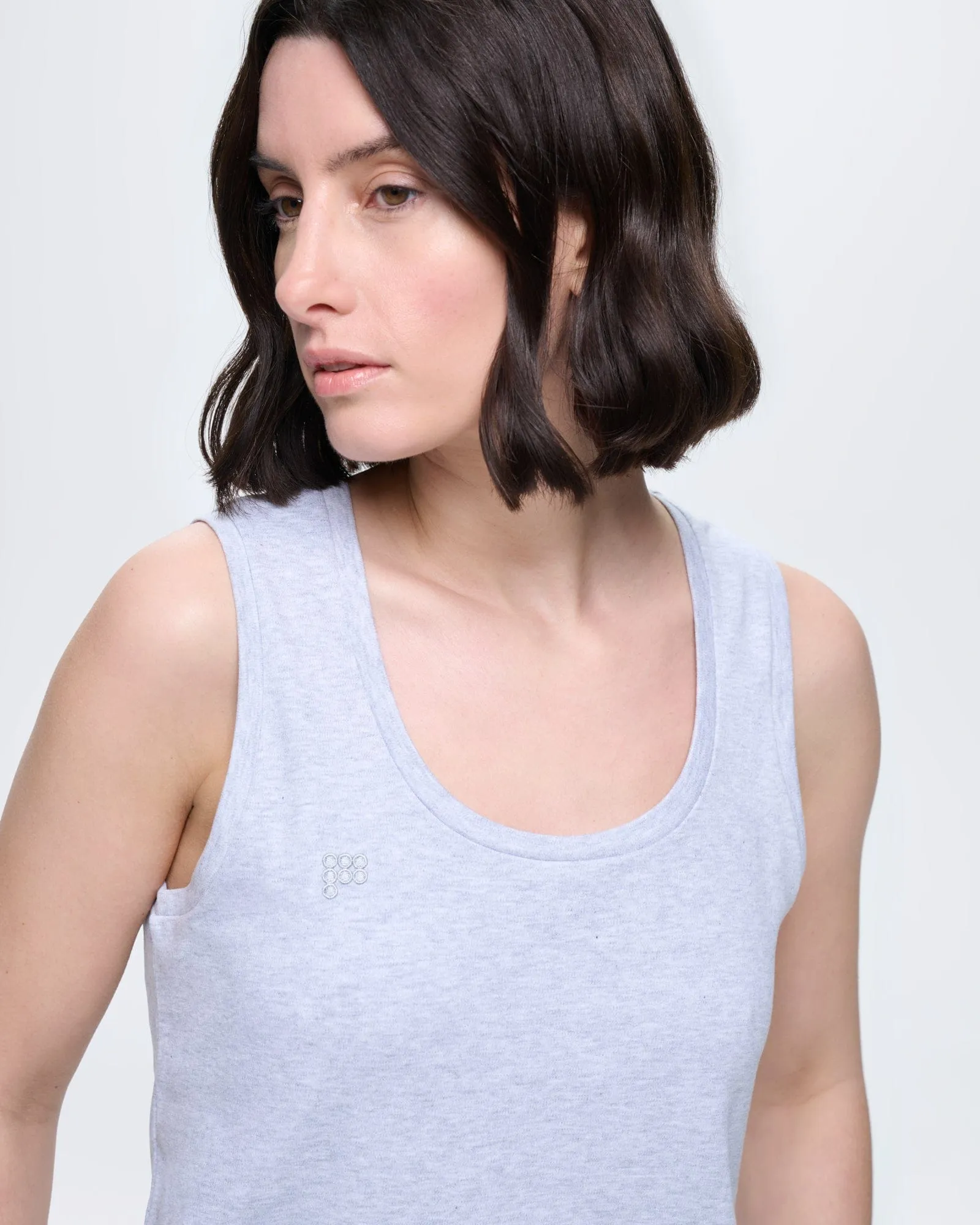 Womens Cotton Tank Top—Grey Marl sold by Pangaia product image thumbnail 4