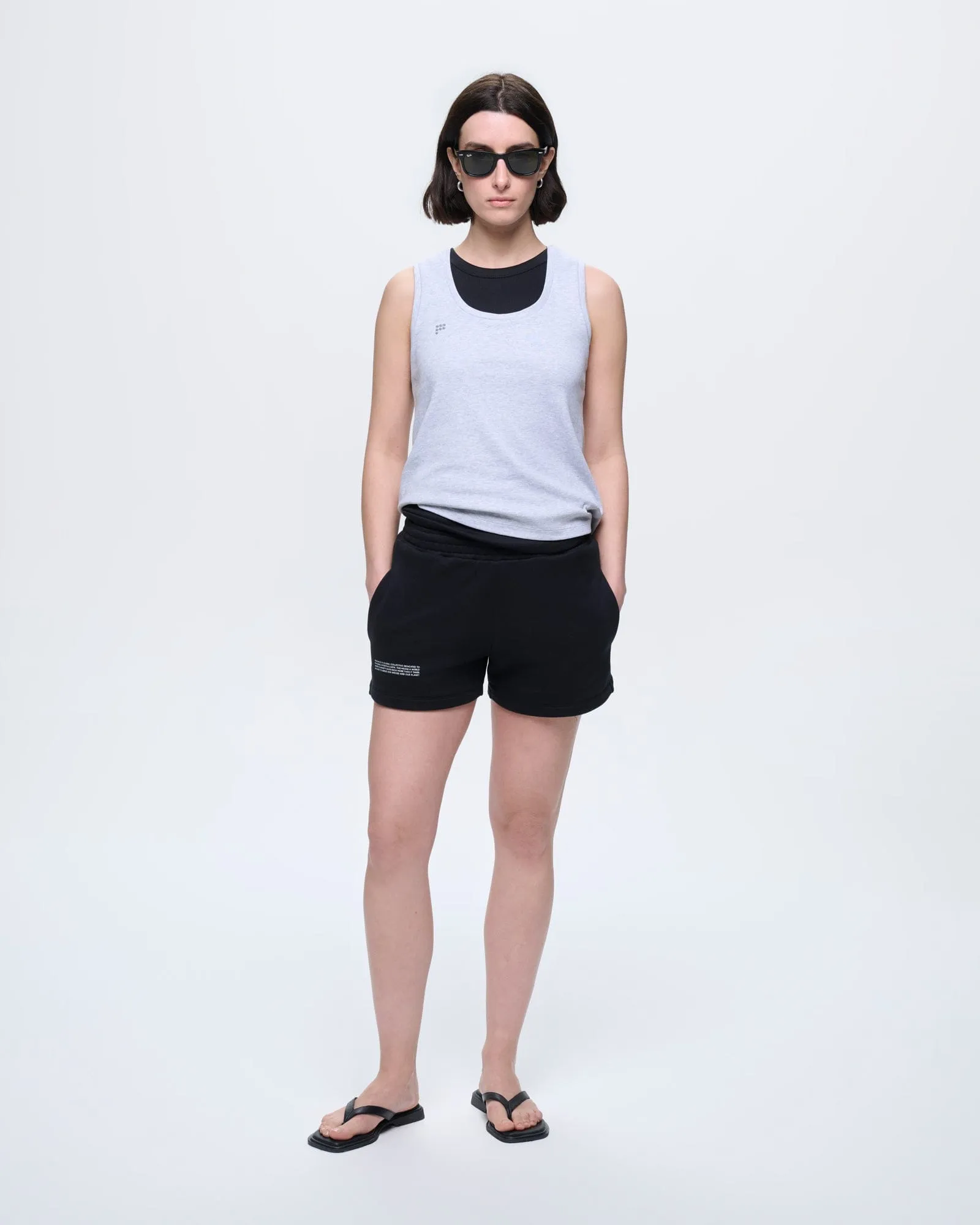 Womens Cotton Tank Top—Grey Marl sold by Pangaia product image thumbnail 3