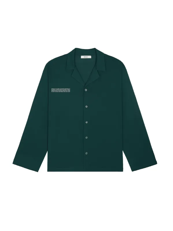 365 Lightweight Pyjama Shirt—foliage green sold by Pangaia