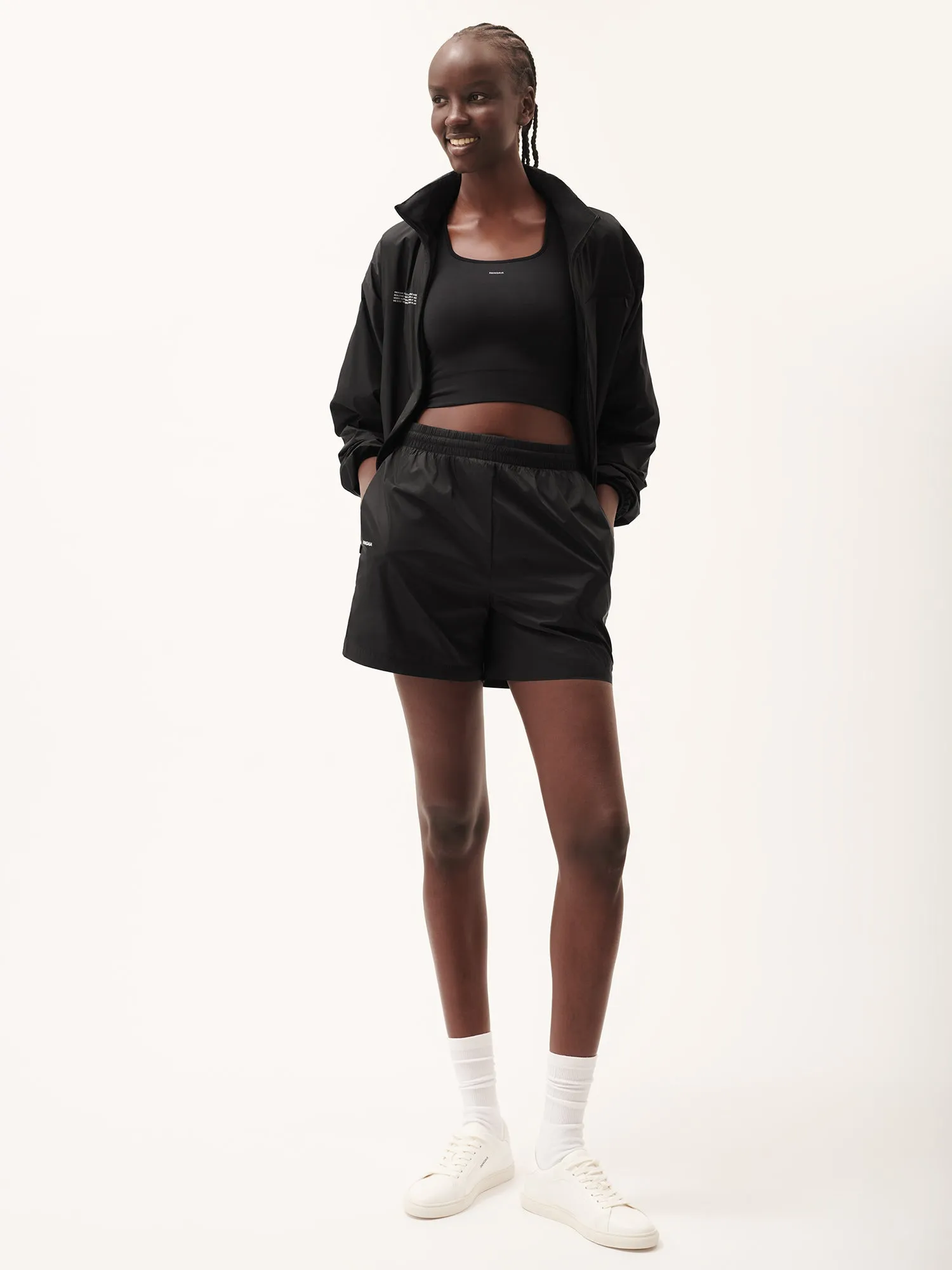 Womens DNA Recycled Nylon Shorts—black sold by Pangaia product image thumbnail 2