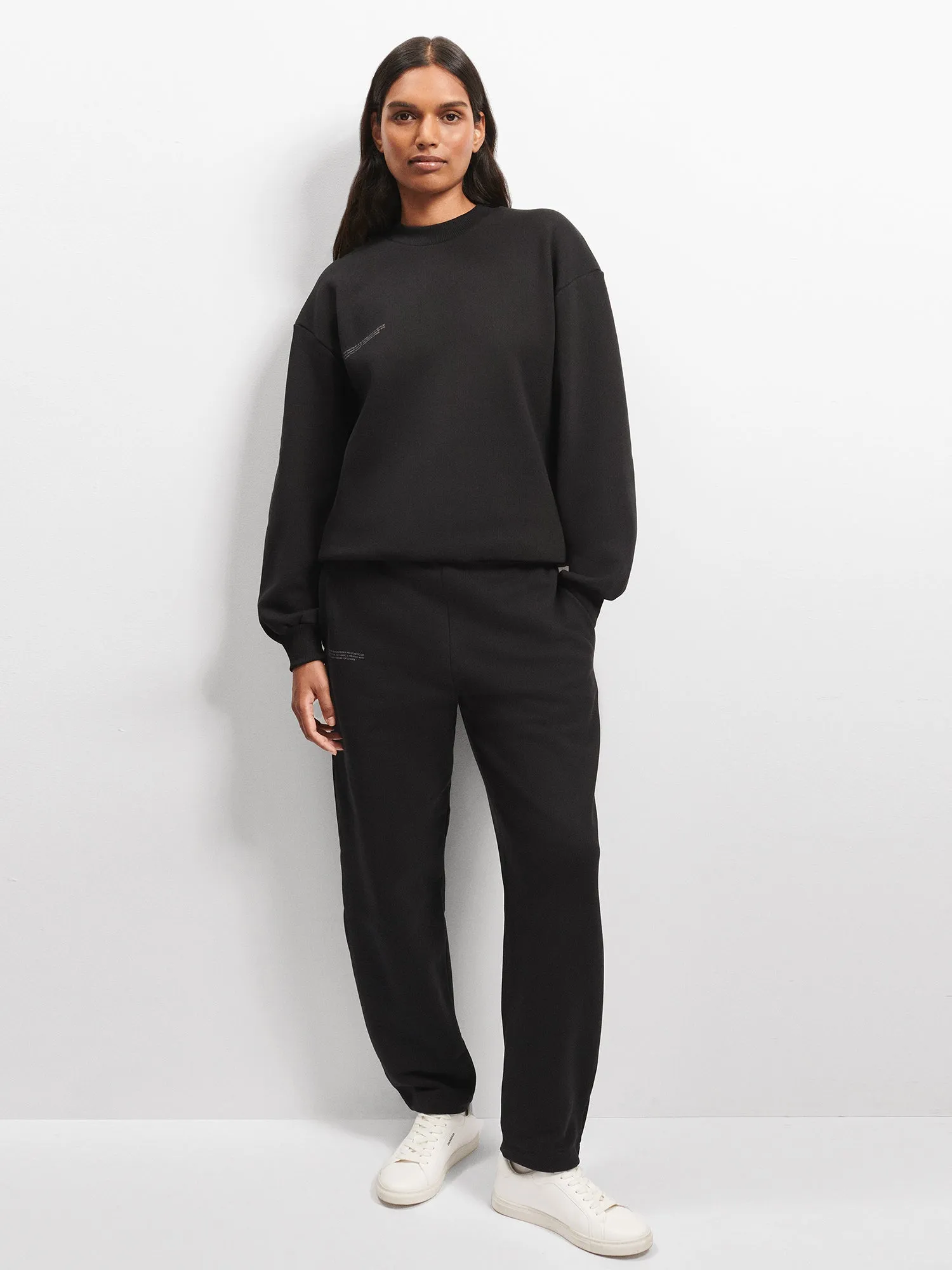 Womens DNA Barrel-Leg Track Pants—black sold by Pangaia product image thumbnail 3