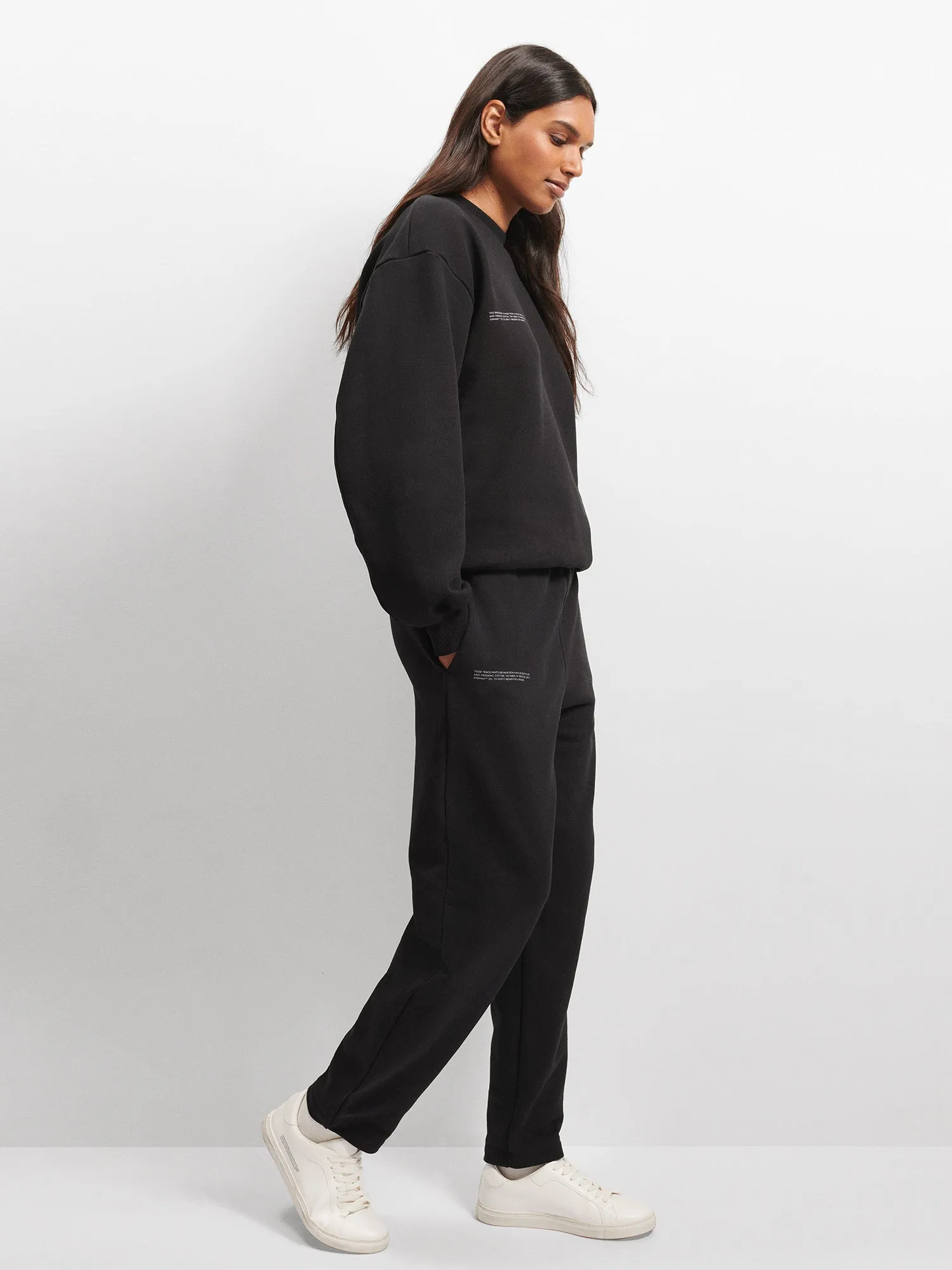 Womens DNA Barrel-Leg Track Pants—black sold by Pangaia product image thumbnail 5