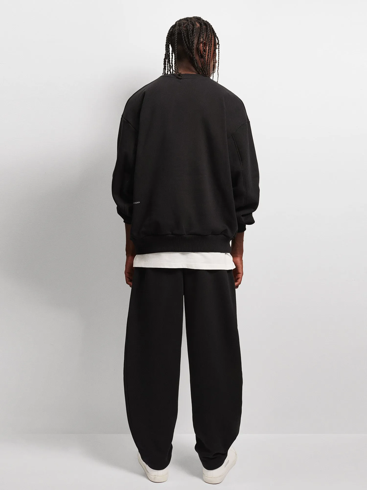 Womens DNA Barrel-Leg Track Pants—black sold by Pangaia product image thumbnail 4