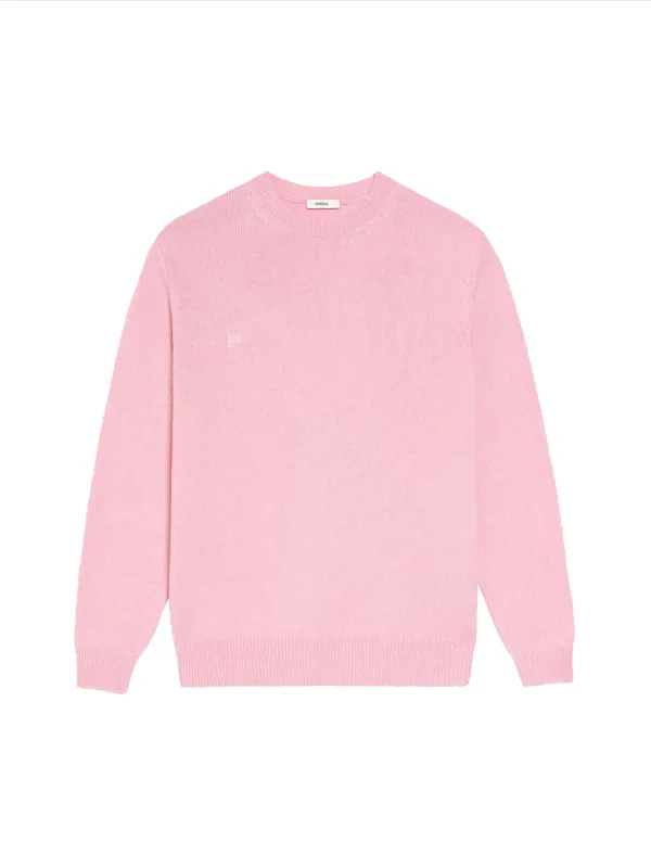 Womens Recycled Cashmere Crewneck Sweatshirt—sakura pink sold by Pangaia