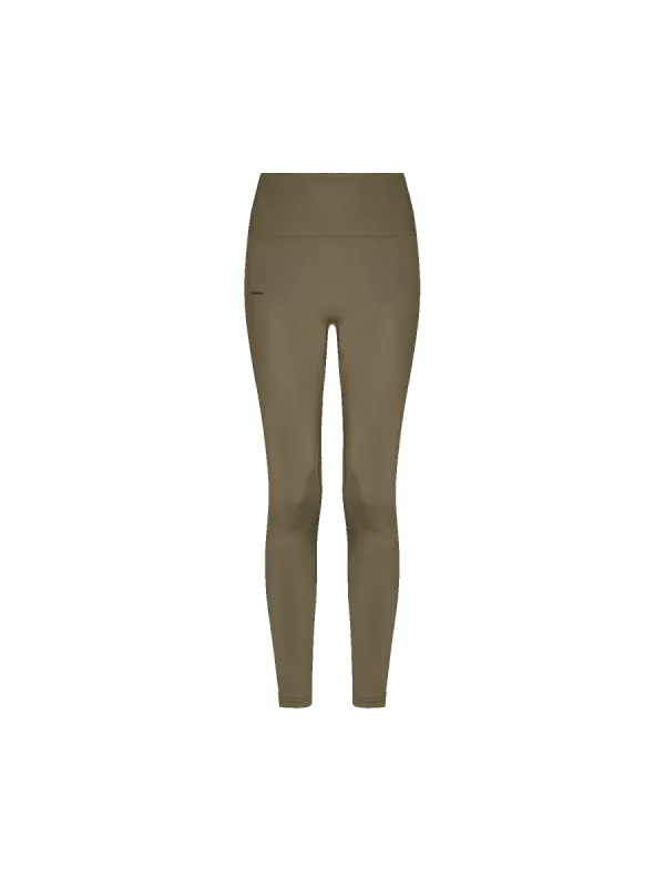 Womens Plant-Stretch Compressive Leggings—soil brown sold by Pangaia