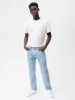 Hemp Denim Straight-Leg Jeans—light indigo wash sold by Pangaia