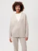 Womens Recycled Cashmere Cardigan—oatmeal sold by Pangaia