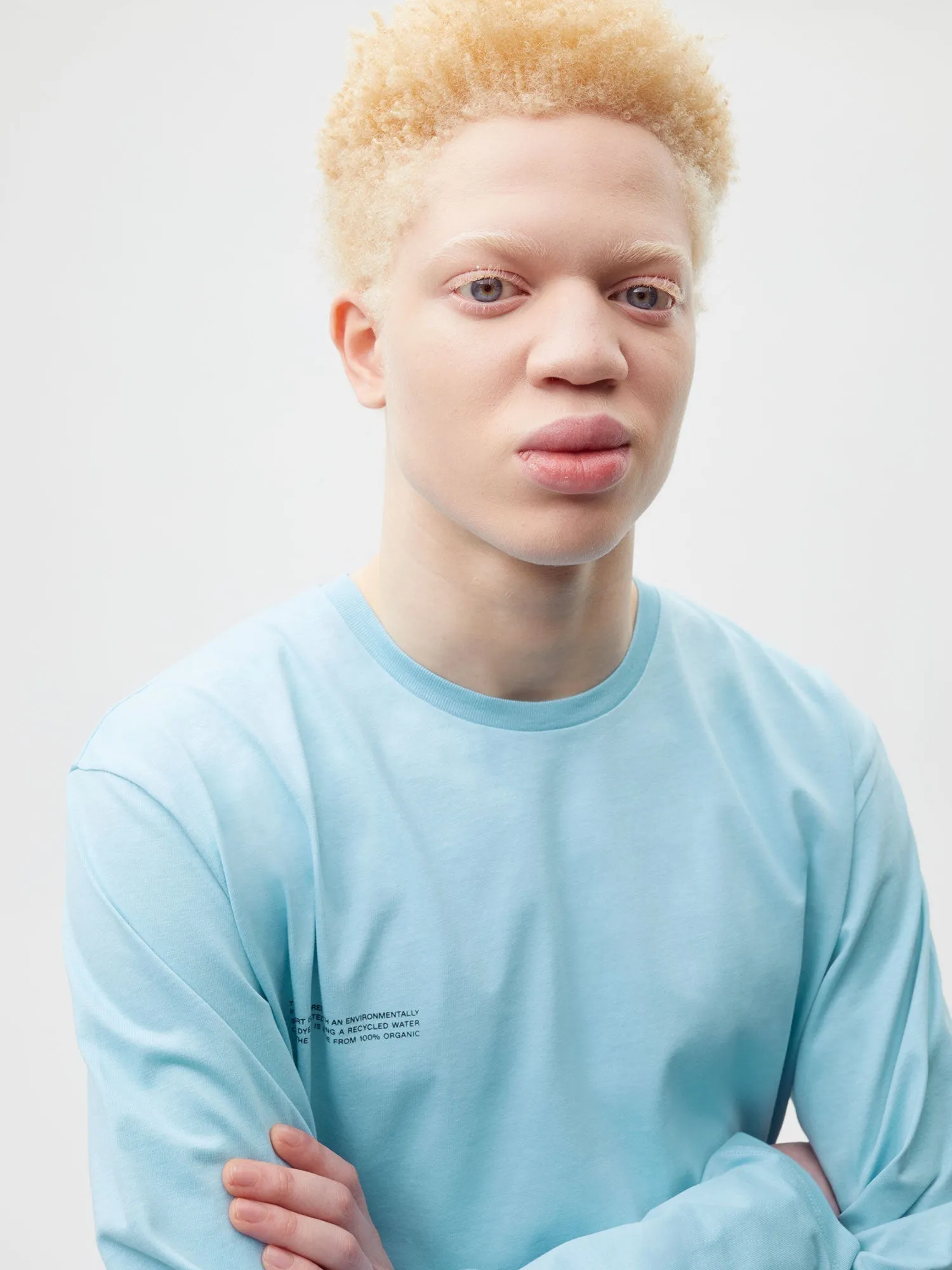 Womens 365 Midweight Long Sleeve T-shirt—Celestial Blue sold by Pangaia product image thumbnail 4