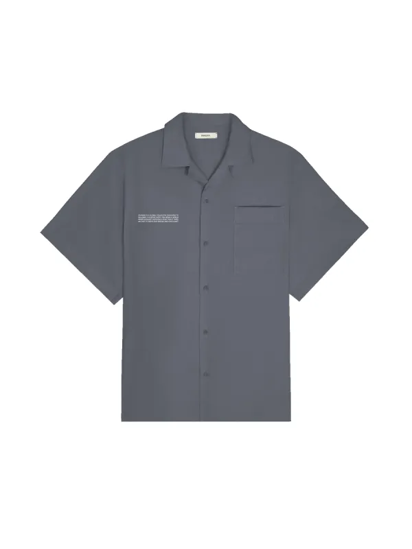 Womens DNA Linen Camp Collar Shirt—atmosphere grey sold by Pangaia
