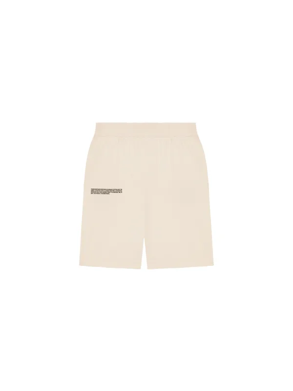 Womens Archive Organic Cotton Knit Shorts—sand sold by Pangaia
