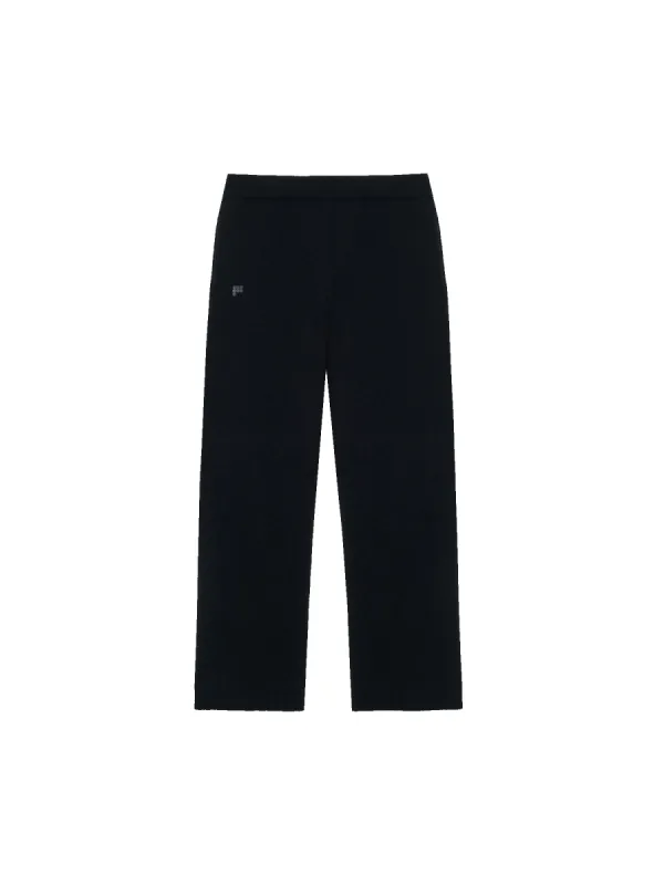 Recycled Cashmere Loose Track Pants—black sold by Pangaia